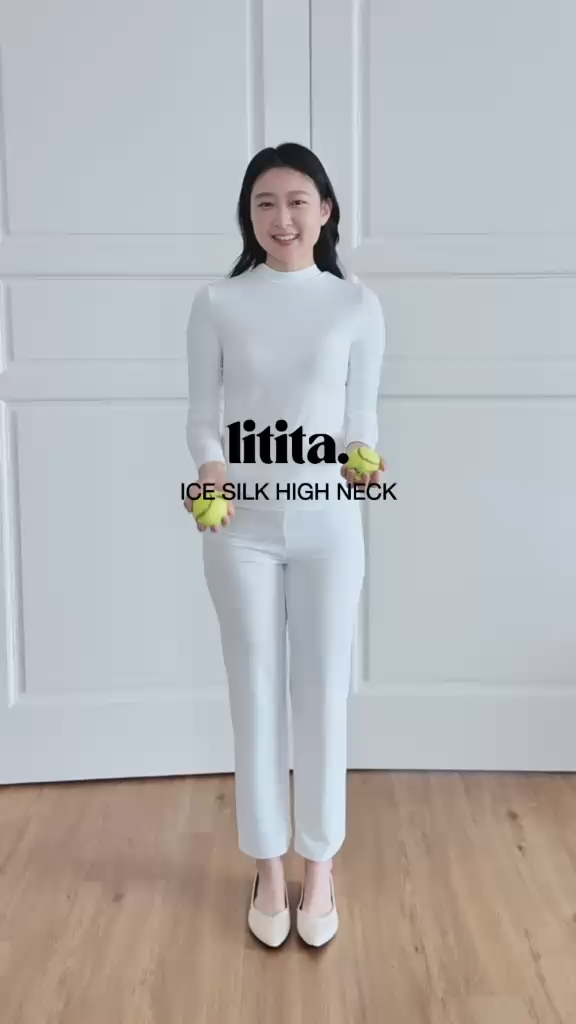 【Litita Ice Silk】Tops / High neck Innerwear