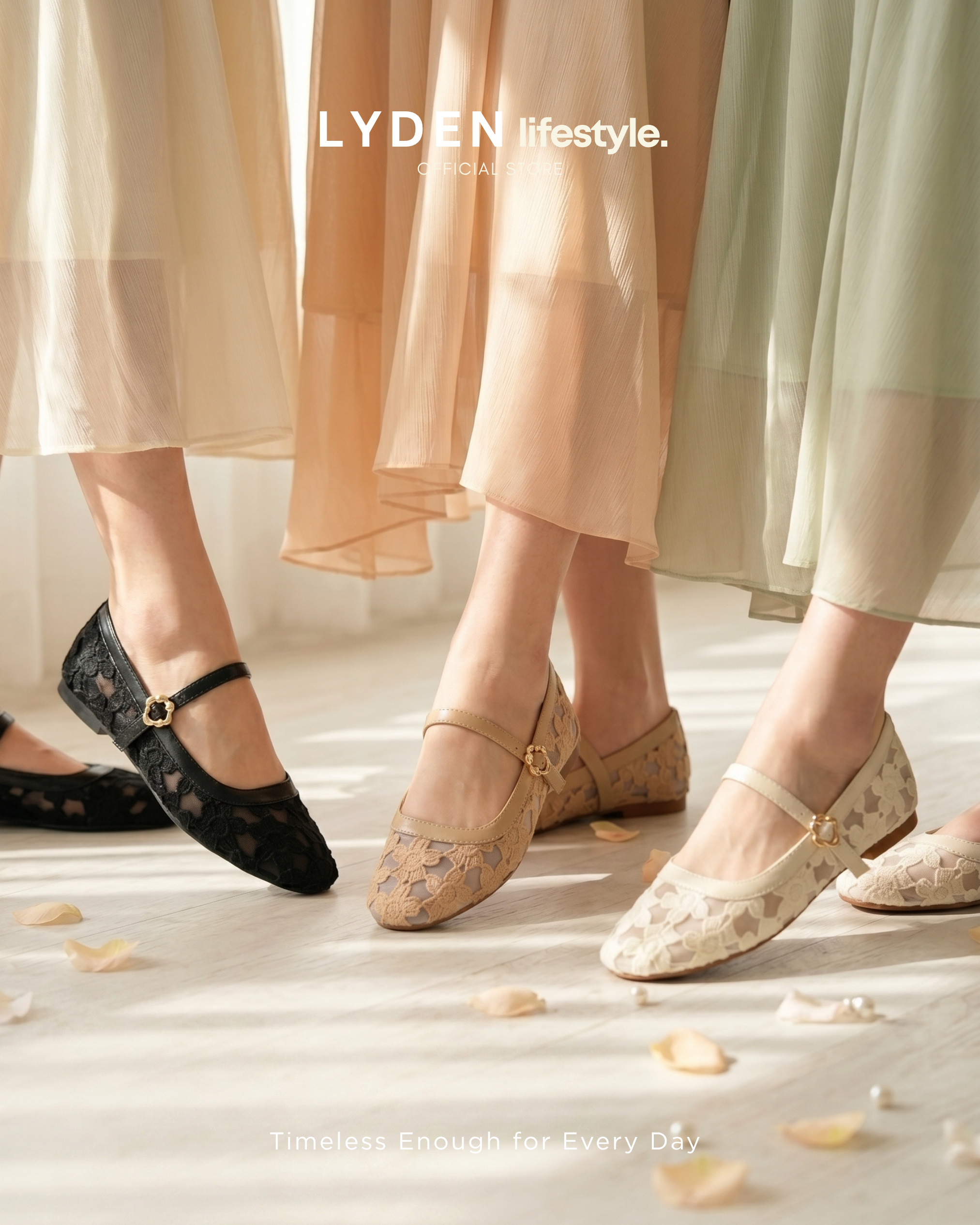 【NEW】Lovelle Series Flats- Beige//Khaki//Black