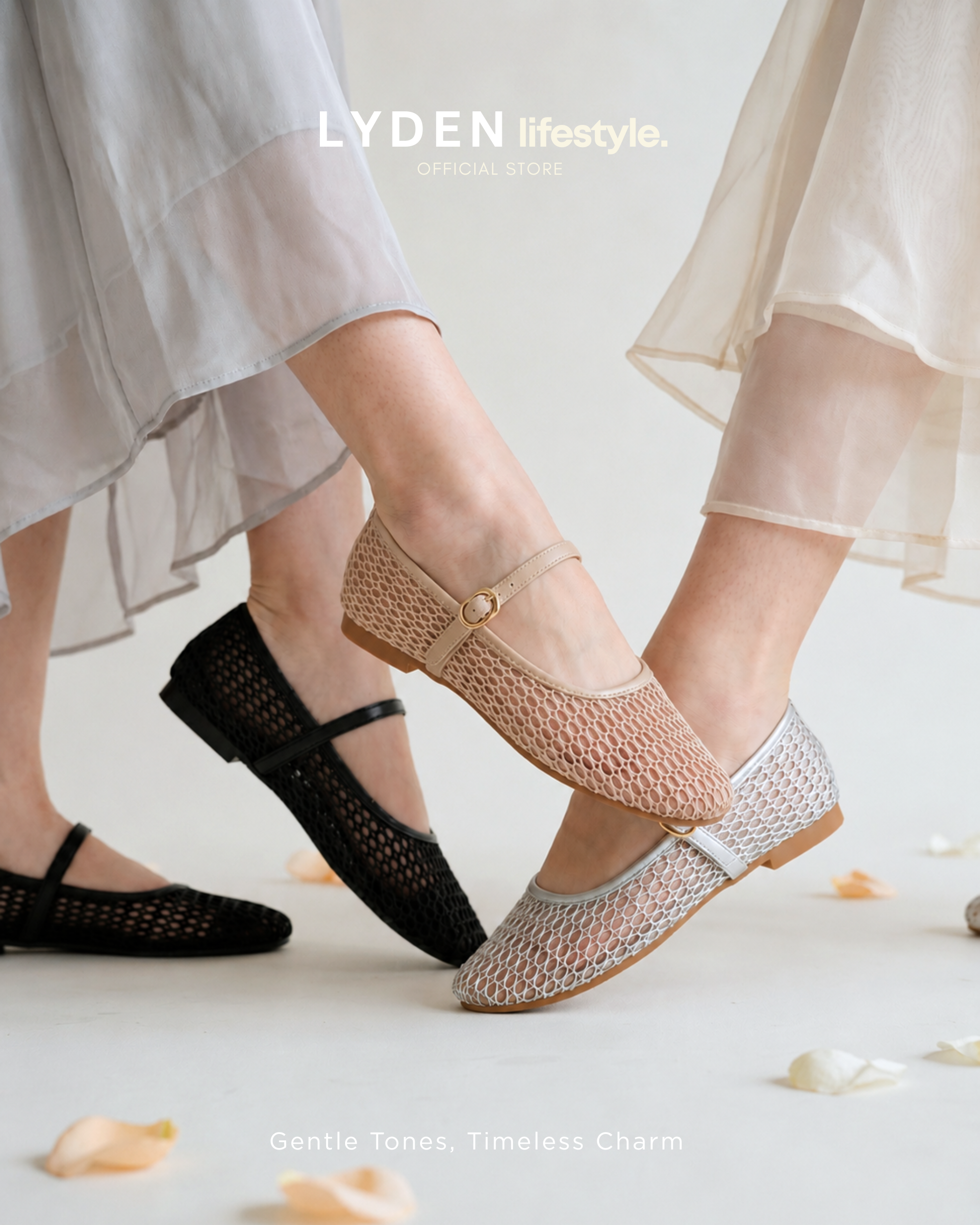 【NEW】Velisse Series Flats- Grey//Khaki//Black