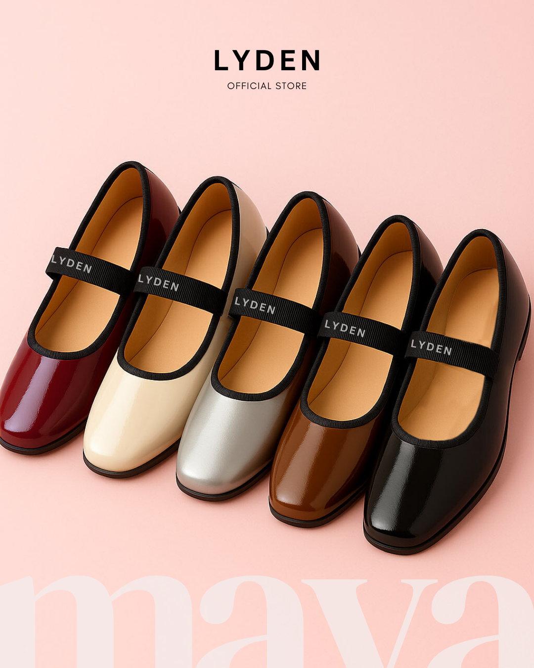 【NEW】Lyden Maya Series Flats - Beige//Silver//Brown//Maroon//Classic Black