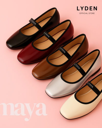 【NEW】Lyden Maya Series Flats - Beige//Silver//Brown//Maroon//Classic Black