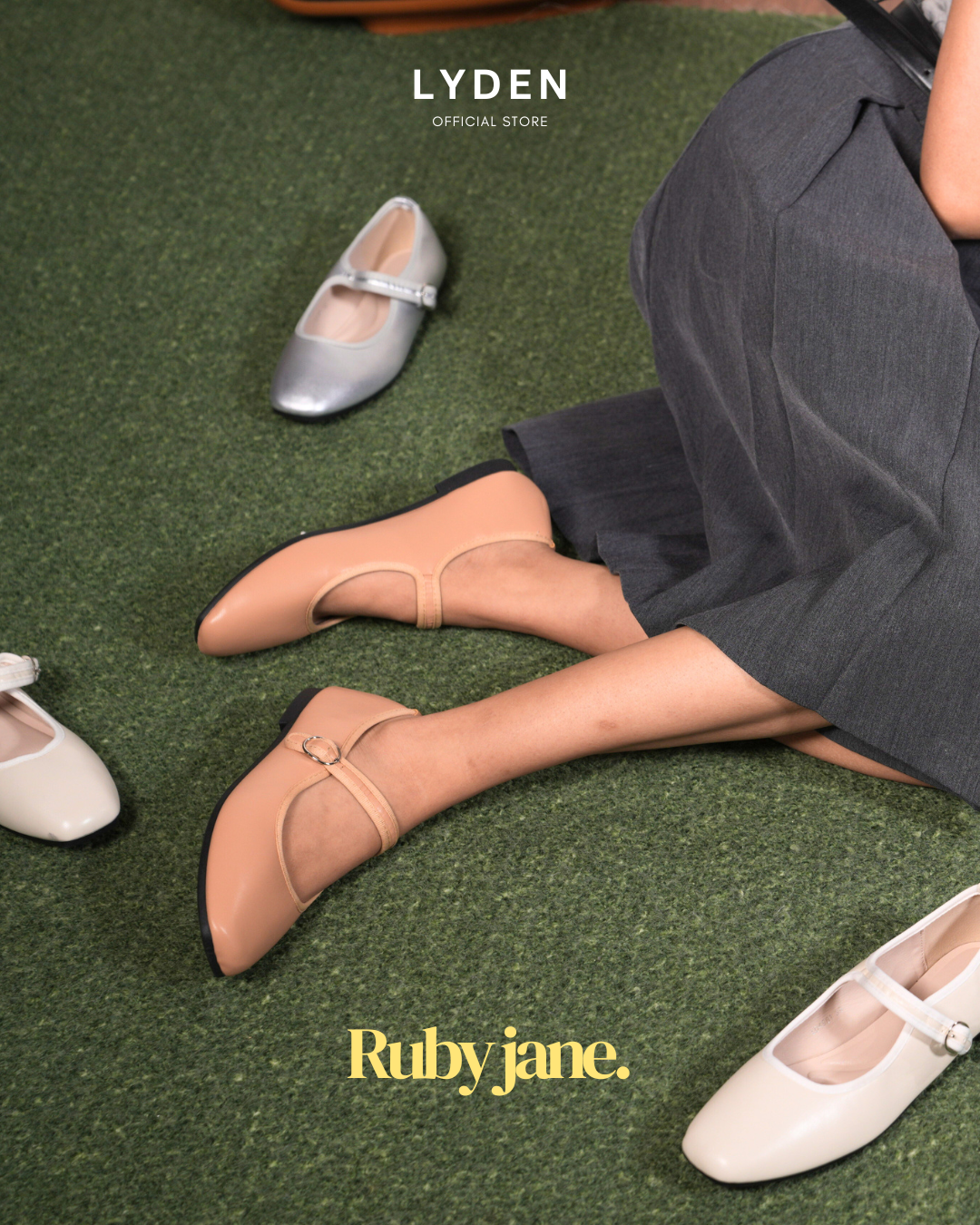 【NEW】Lyden Ruby Jane Series Flats - Beige//Brown//Grey