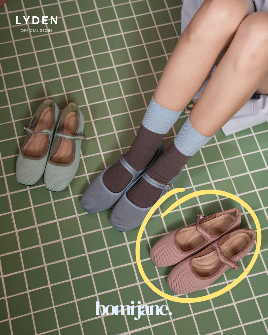 【NEW】Lyden Bomi Jane Series Flats - Pink//Blue//Green