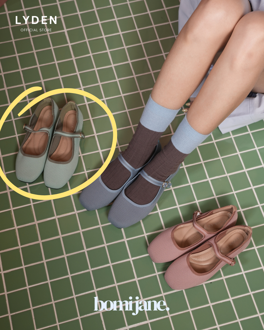 【NEW】Lyden Bomi Jane Series Flats - Pink//Blue//Green