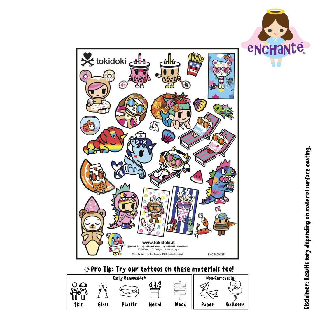 tokidoki Tattoo Sheets
