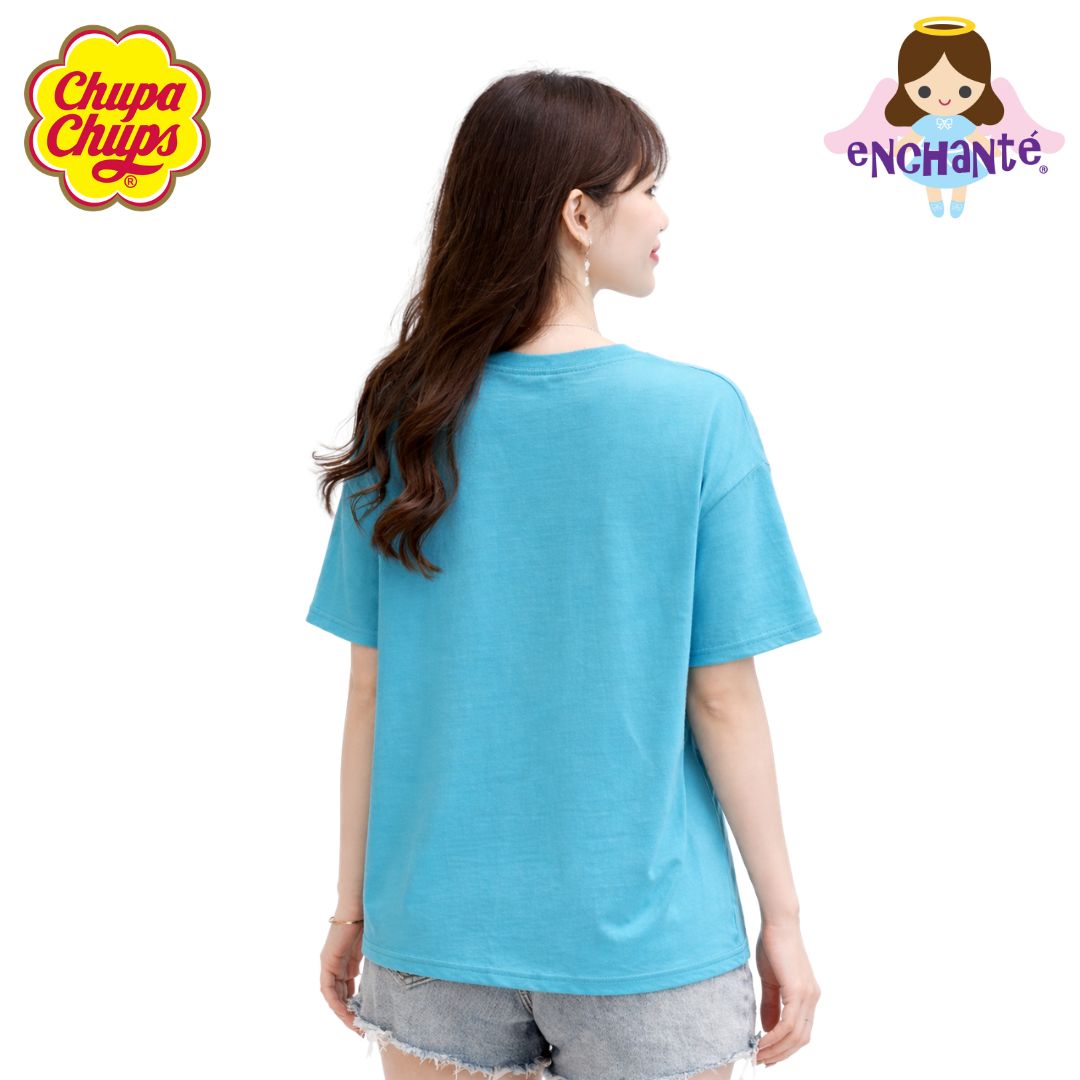 Chupa Chups Turquoise Cropped Top