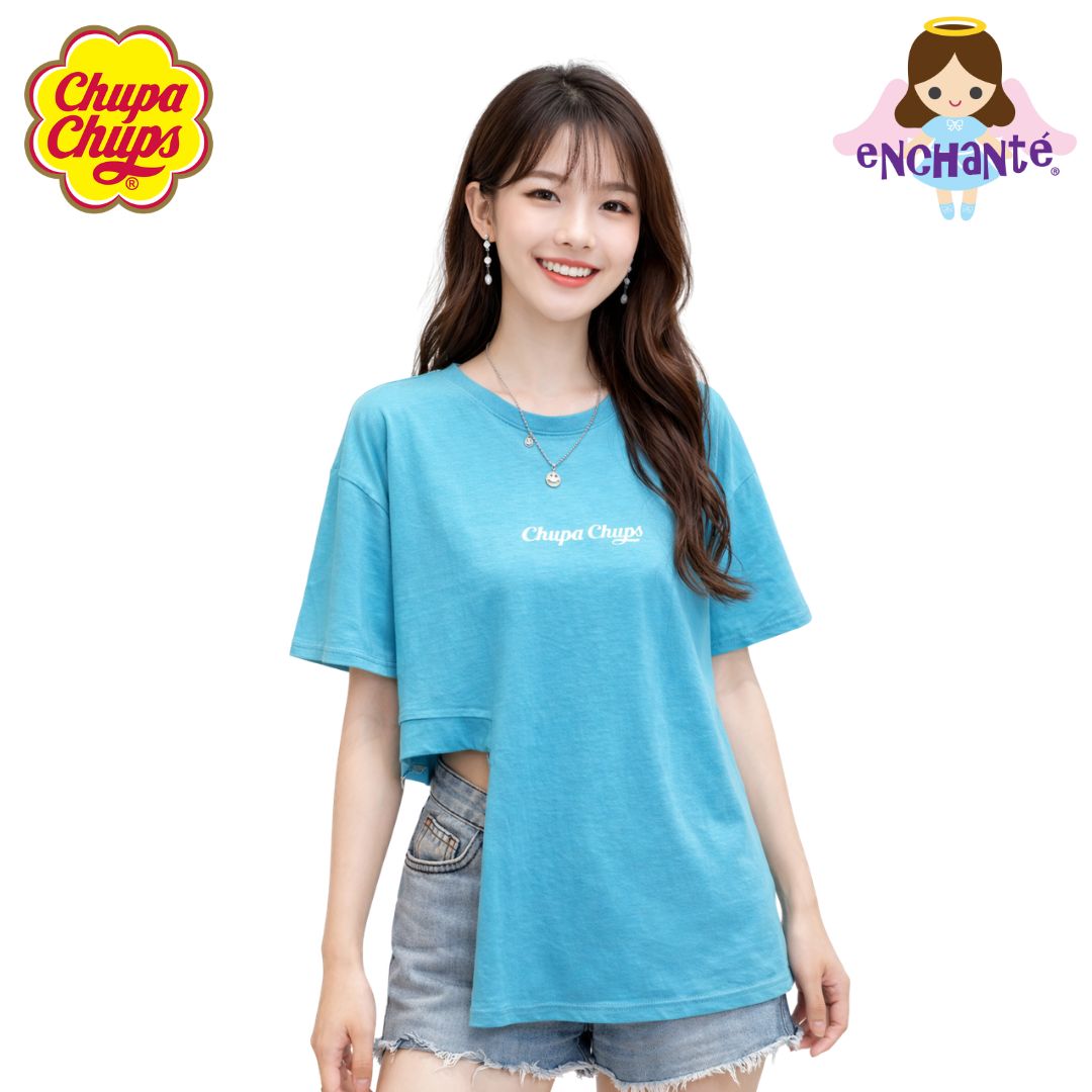 Chupa Chups Turquoise Cropped Top