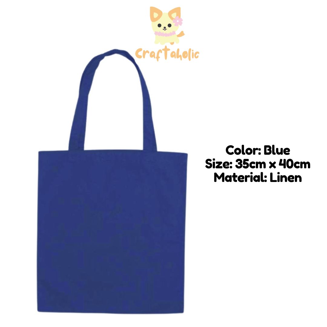 Craftaholic Plain Tote Bag - Royal Blue