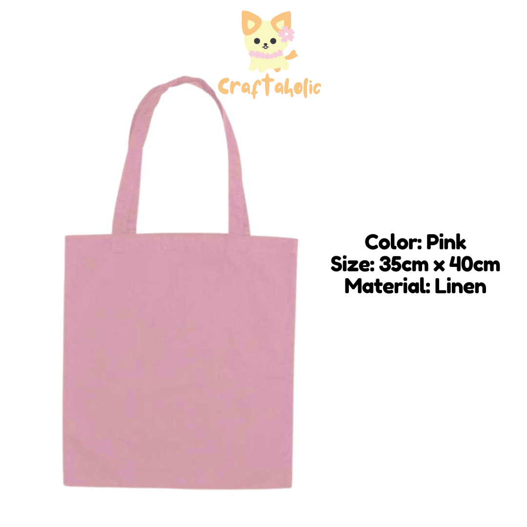 Craftaholic Plain Tote Bag - Pink