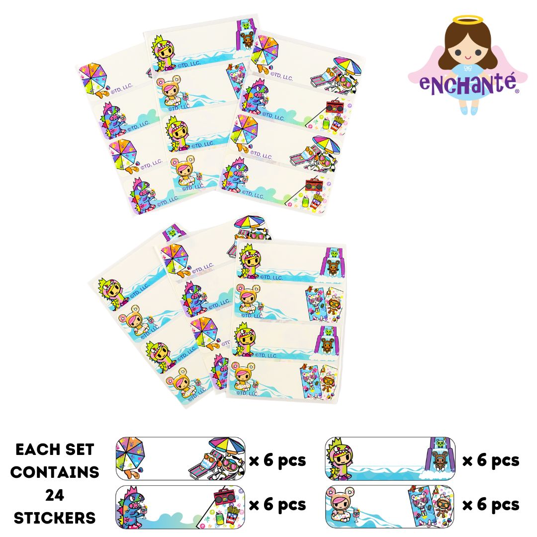 Name Decals Stickers (24 pieces)