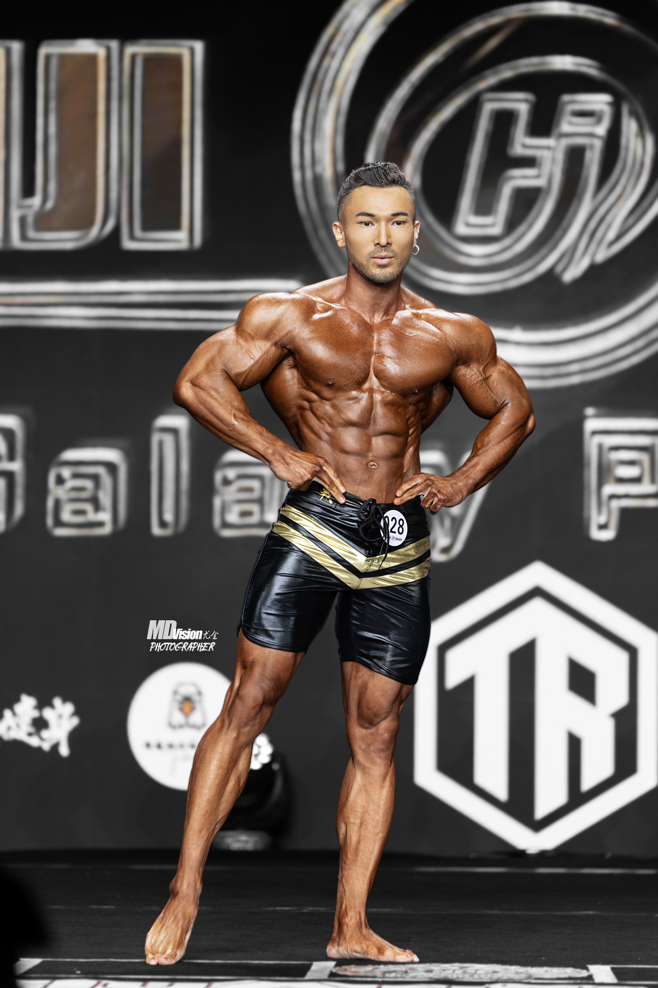 MP167 Boardshorts Custom-Made for Men's Physique ProSuits Heng Zhao