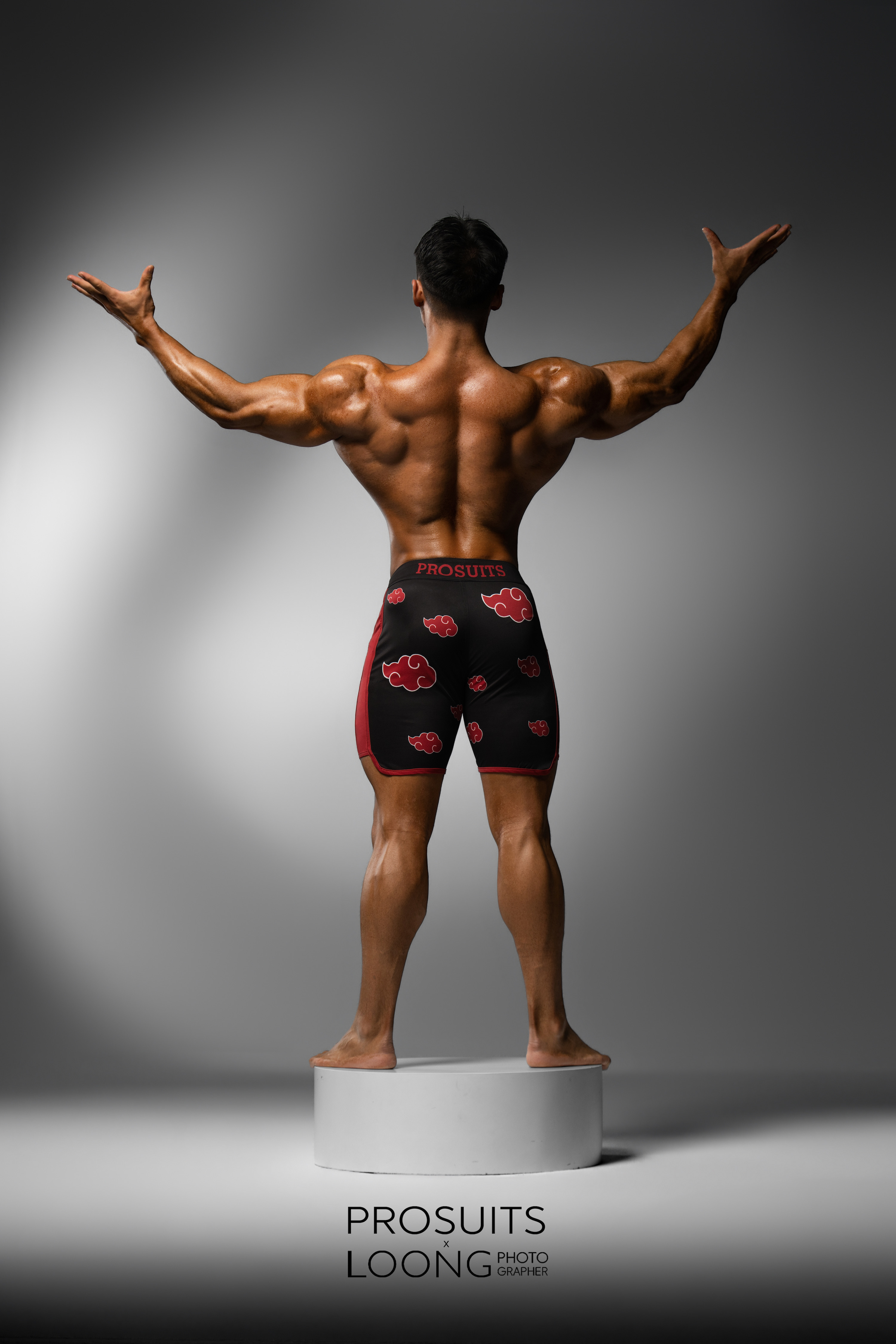 MP091 Naruto “Akatsuki” Boardshorts SML for Men's Physique ProSuits