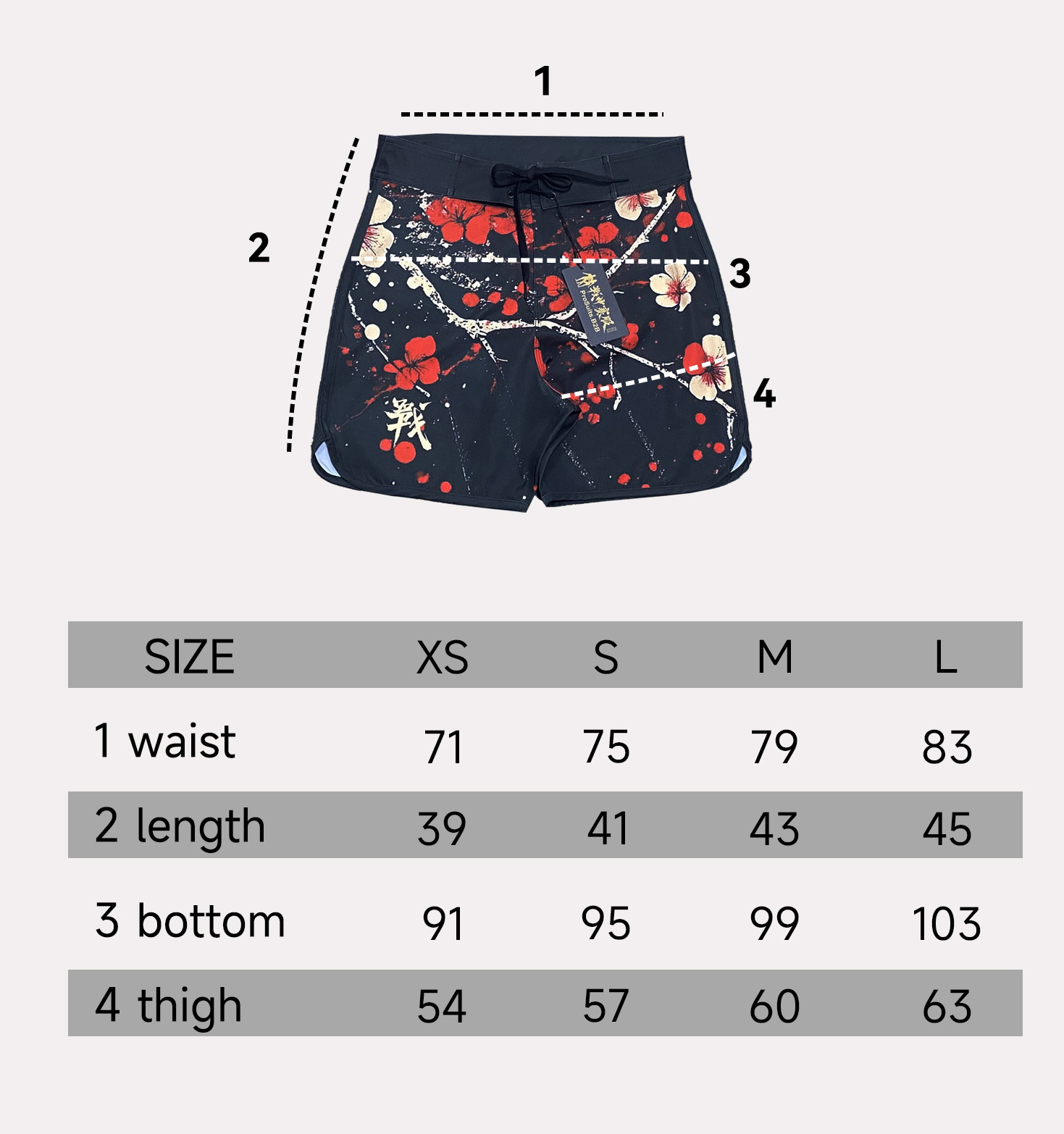 MP091 “Akatsuki” Boardshorts Custom-Made for Men's Physique ProSuits Xiaolong Li
