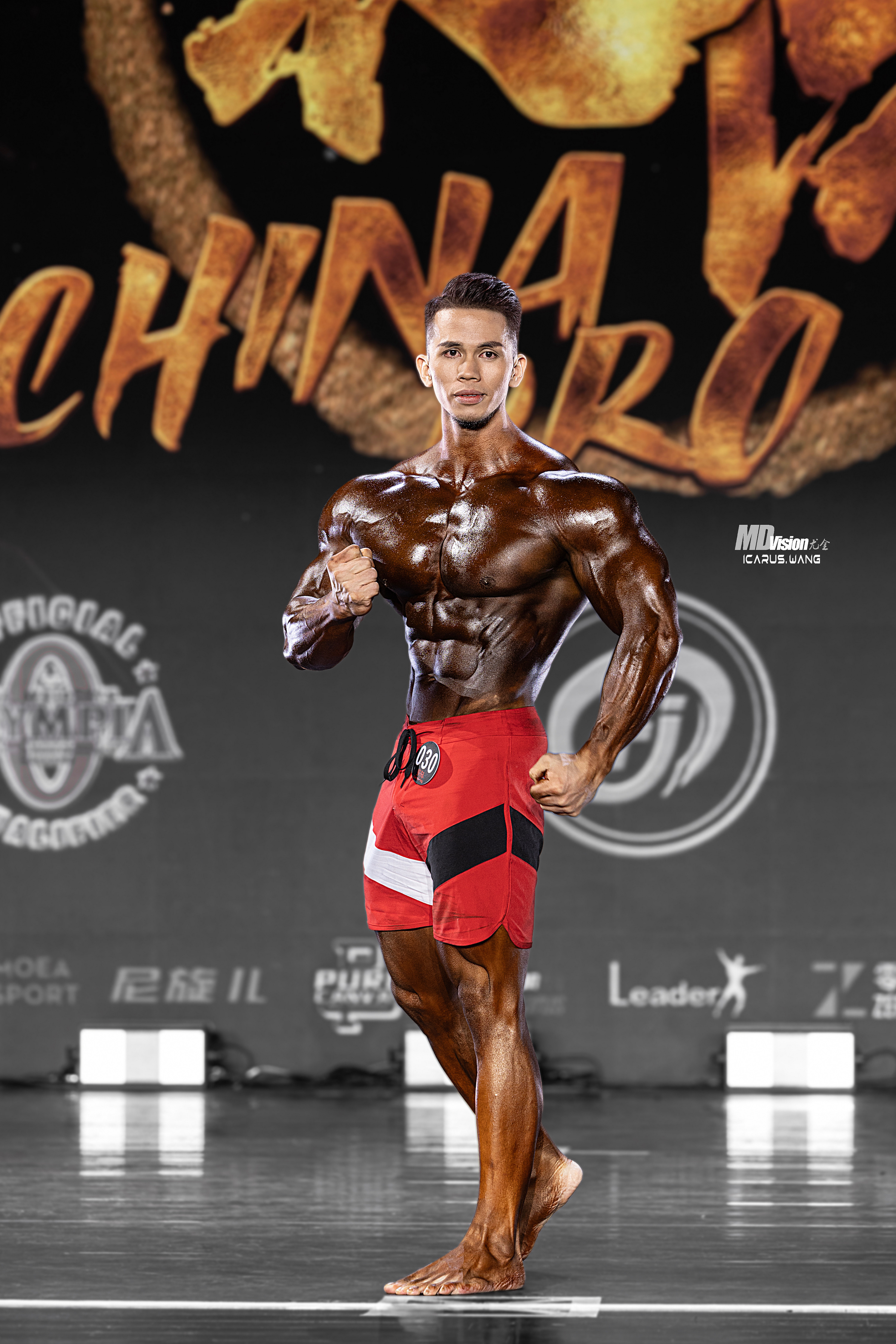 MP173 Boardshorts Custom-Made for Men's Physique ProSuits Zhihua Liu