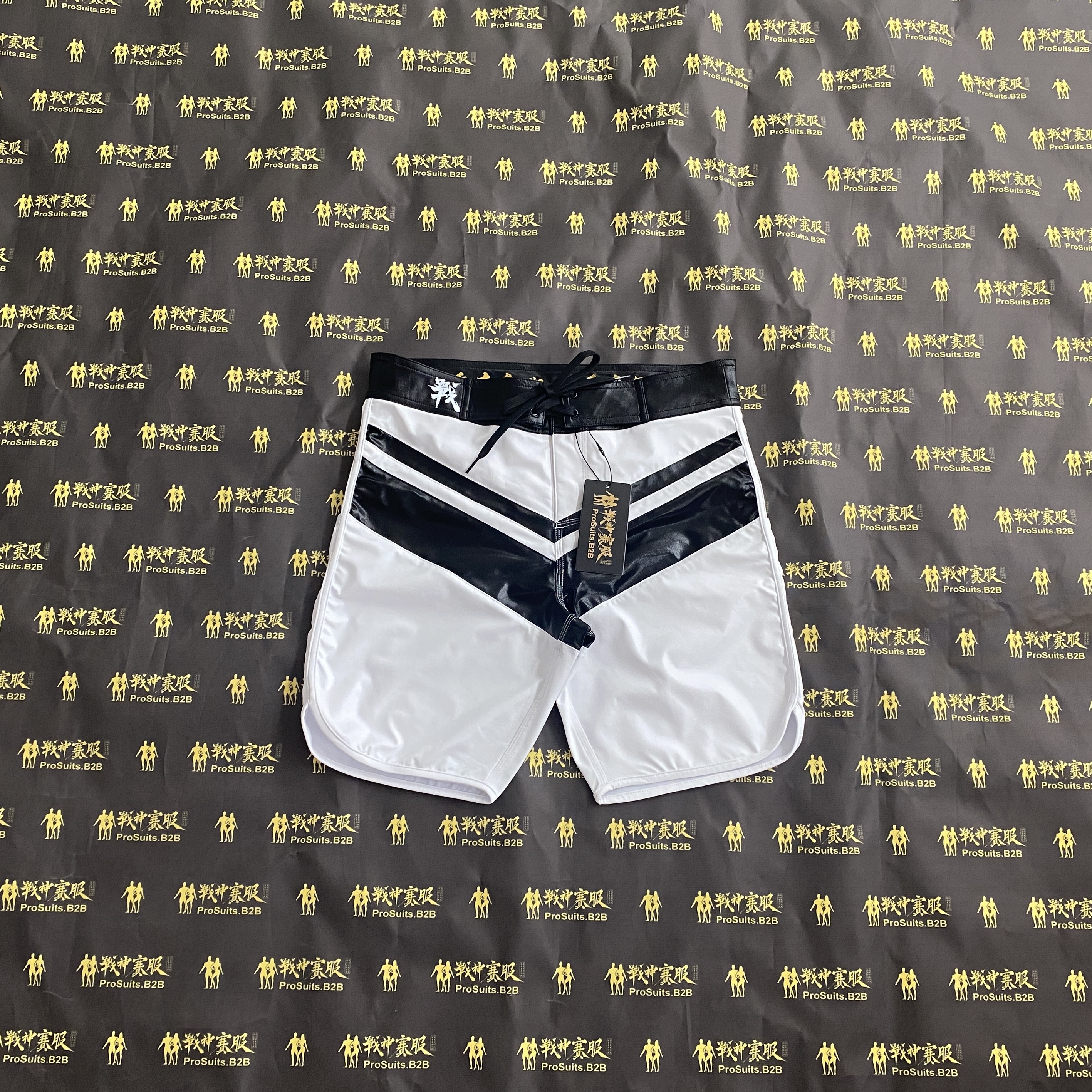 MP006 "Juxian White" Boardshorts for Men's Physique by ProSuits