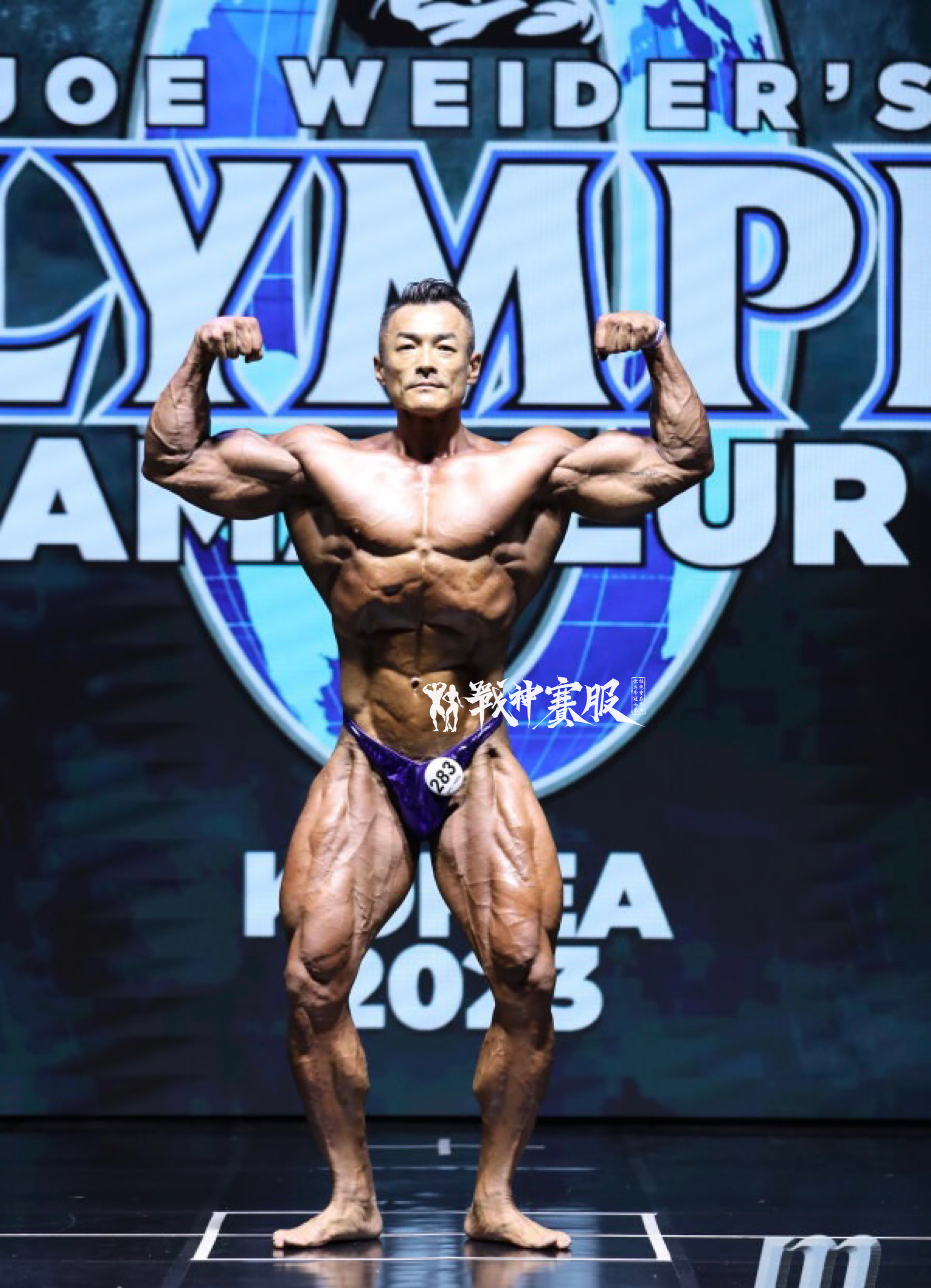 BB-K8 "Cobalt" Posing Trunk for Bodybuilding ProSuits Junlang Han