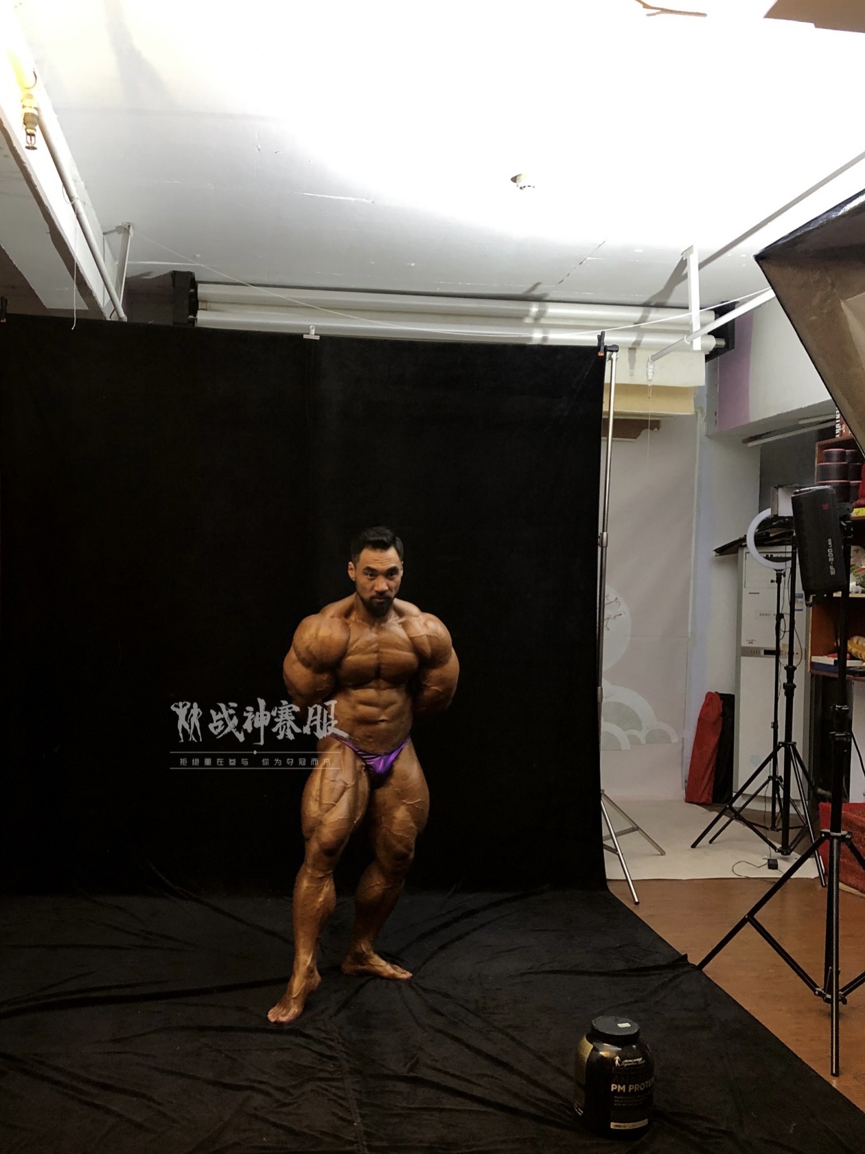BB-G10 "Electric Purple" Posing Trunk for Bodybuilding ProSuits Yishan Cheng