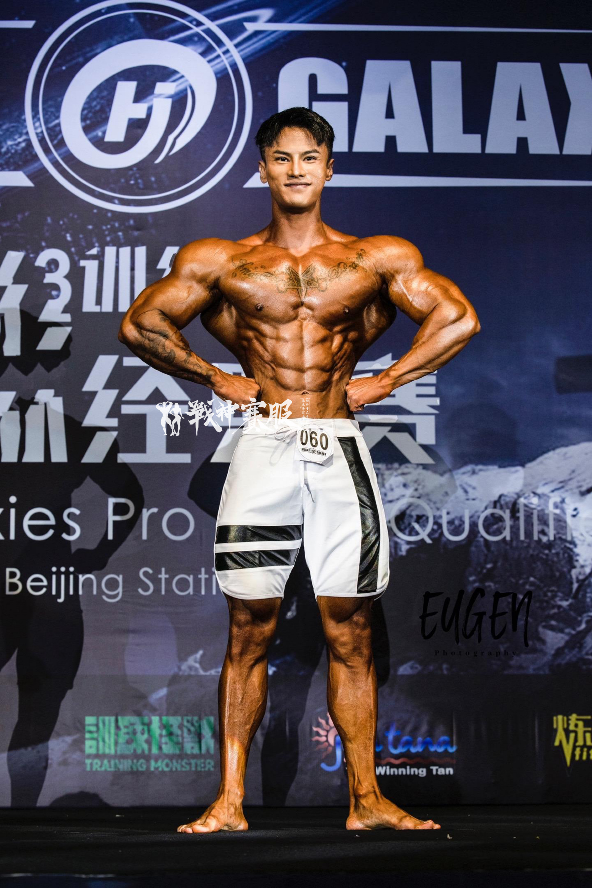 MP007 Boardshorts Custom-Made for Men's Physique ProSuits Yiqu Huang