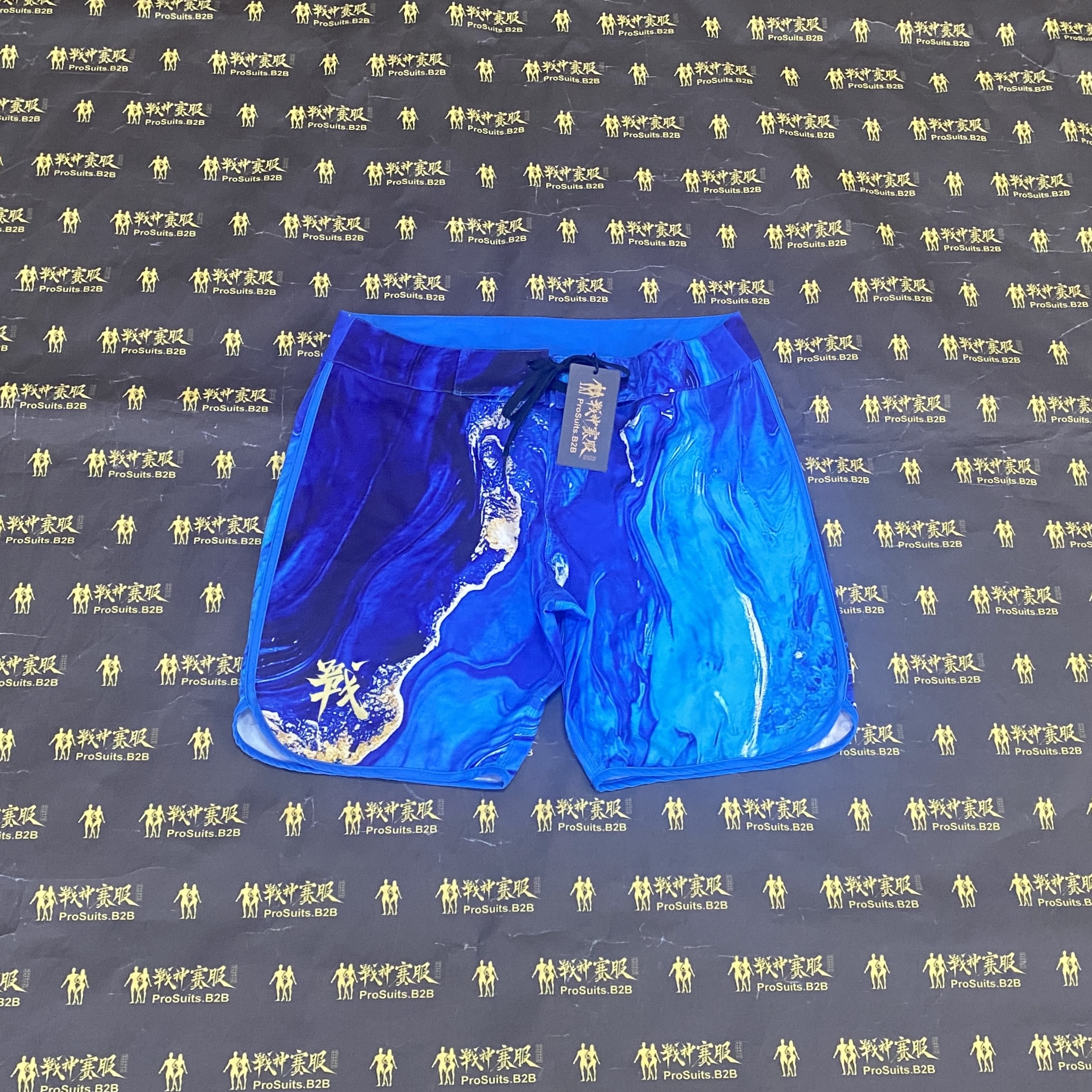 MP198 "Ocean Fire" Boardshorts for Men's Physique by ProSuits