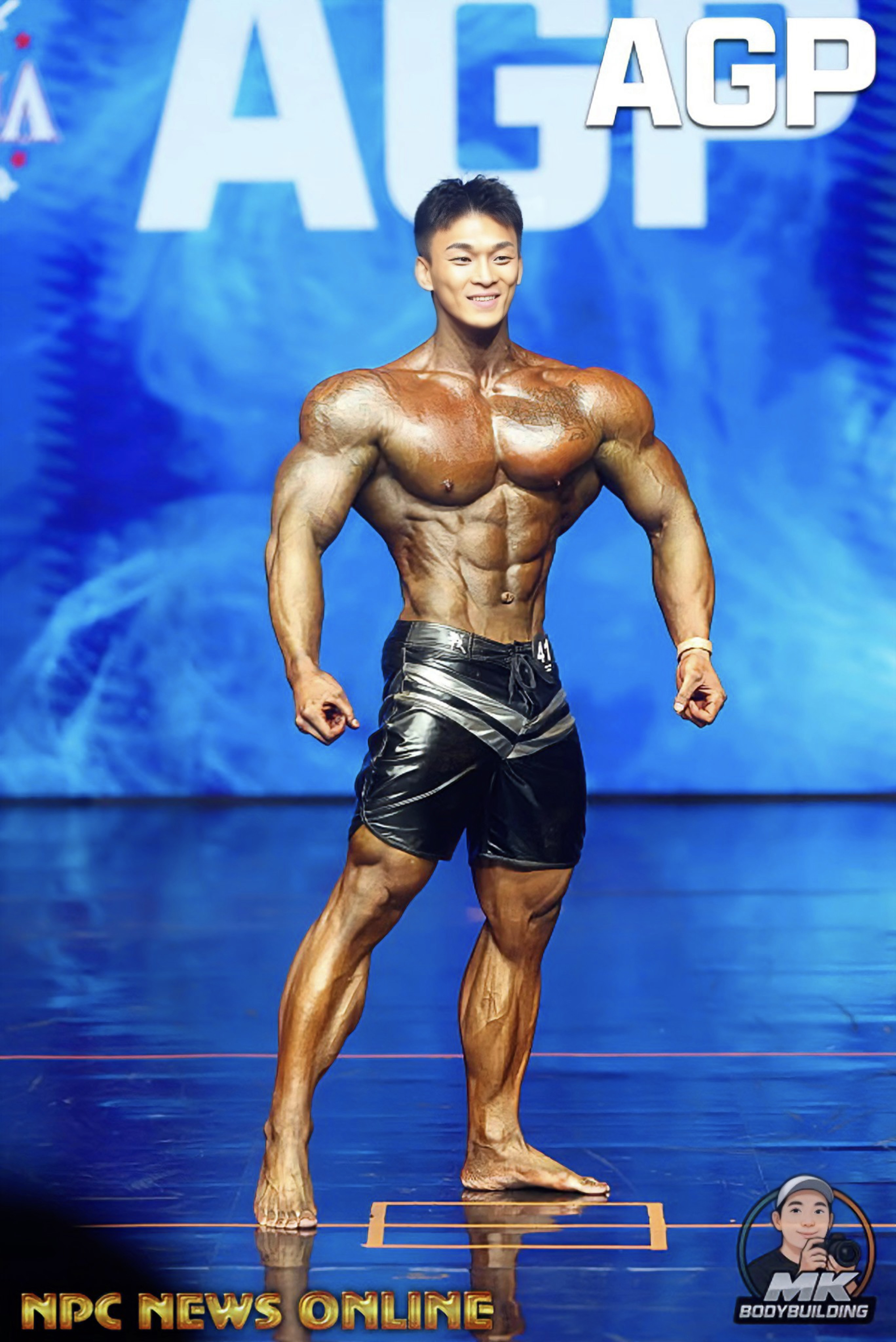 MP183 Boardshorts Custom-Made for Men's Physique ProSuits Xiaokang Wang