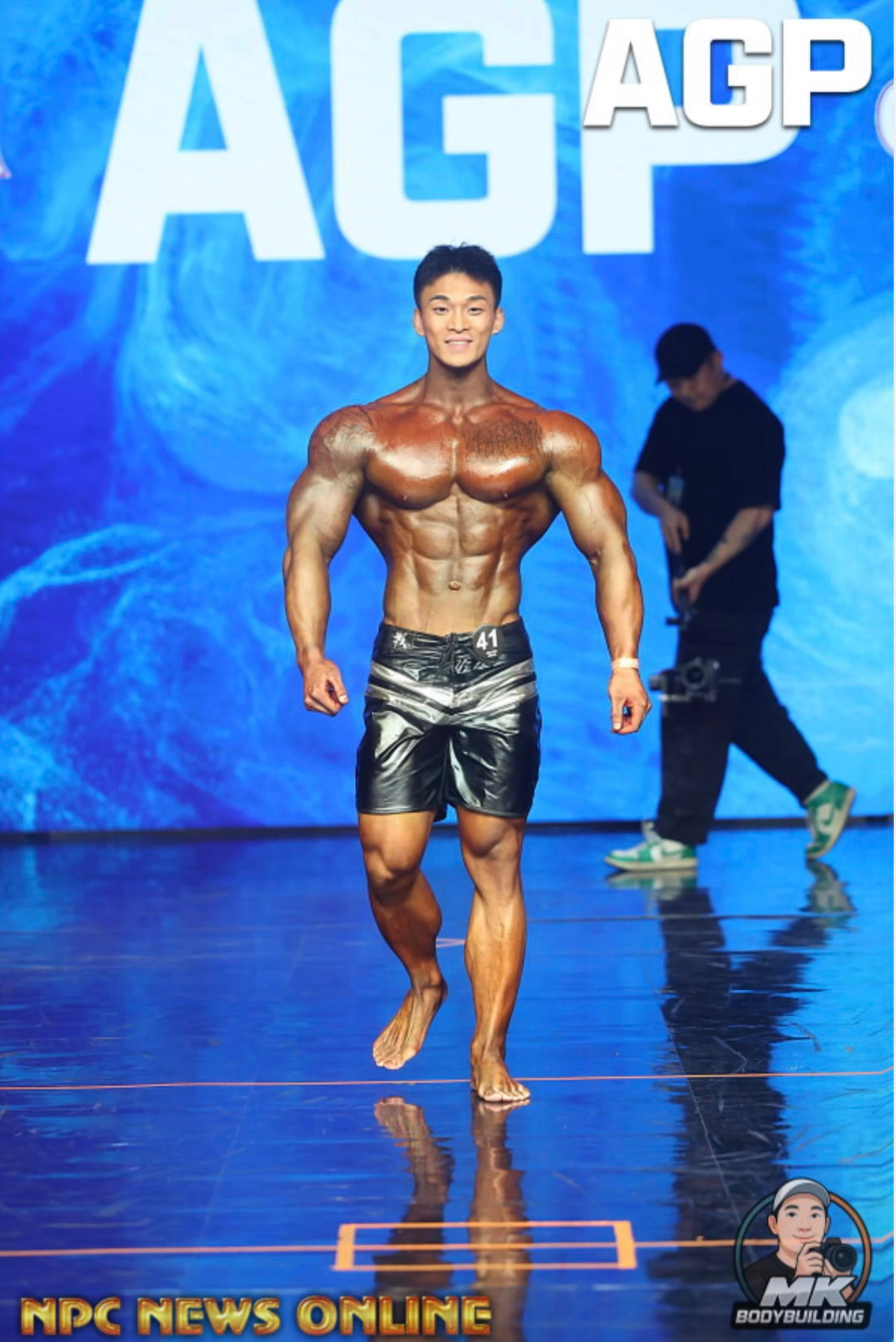 MP183 Boardshorts Custom-Made for Men's Physique ProSuits Xiaokang Wang