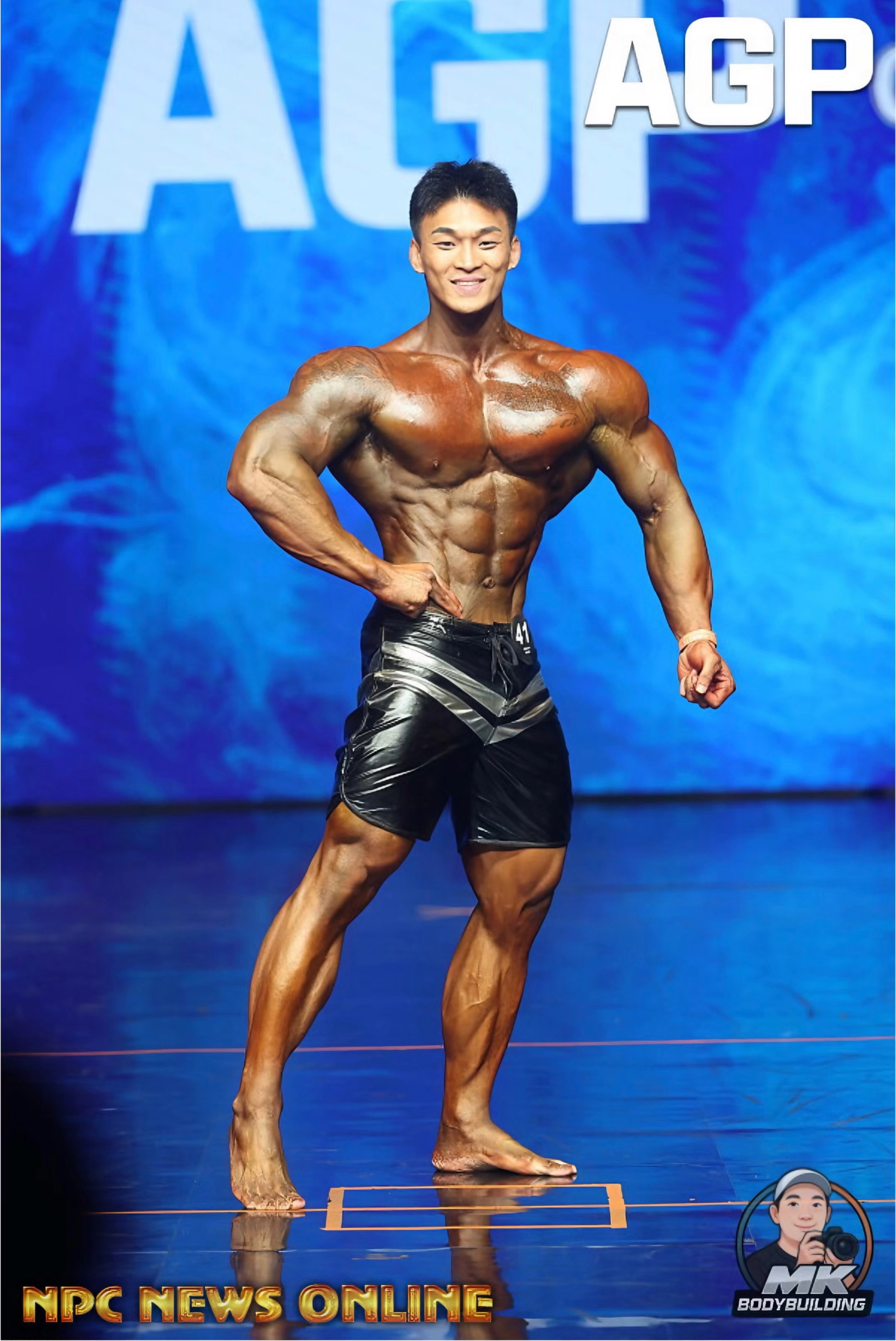 MP183 Boardshorts Custom-Made for Men's Physique ProSuits Xiaokang Wang