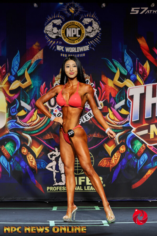FM-NR “Wuhui Neon Red” Competition Bikini Custom-Made for Fit Model by ProSuits