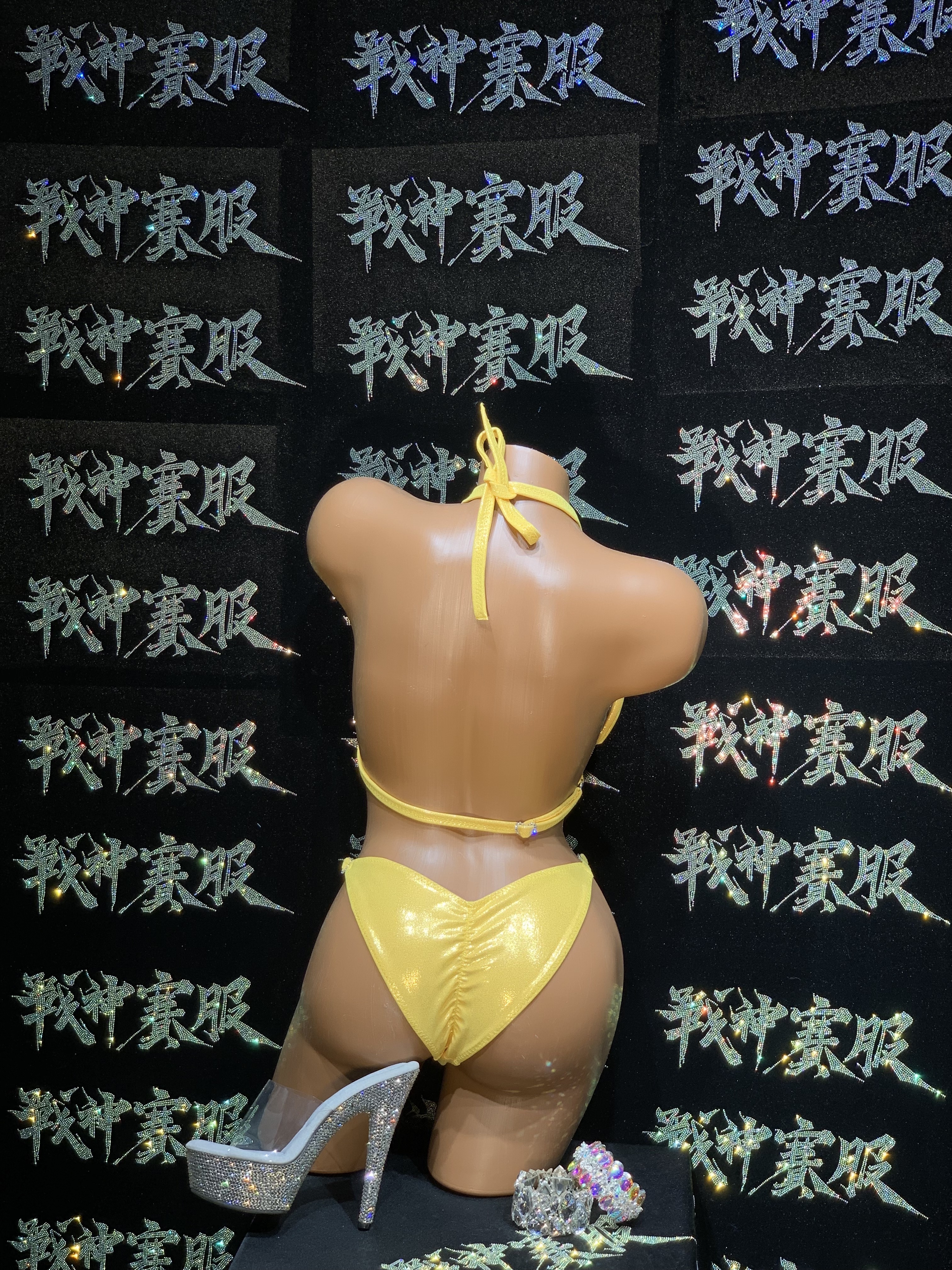 FM-G4 “Yellow” Competition Bikini Custom-Made for Fit Model by ProSuits