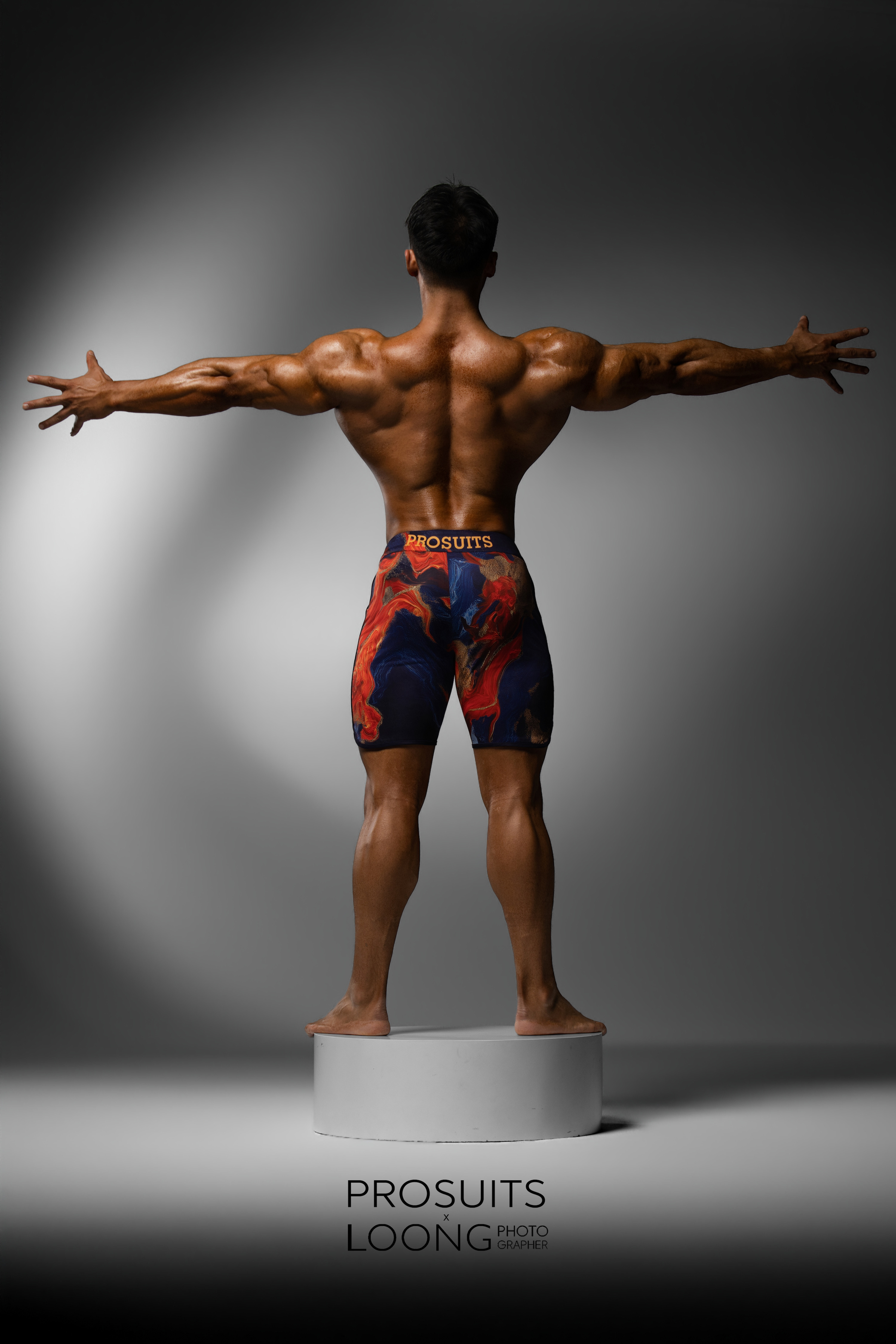 MP194 “Dun-Huang” Boardshorts SML for Men's Physique ProSuits Heng Zhao