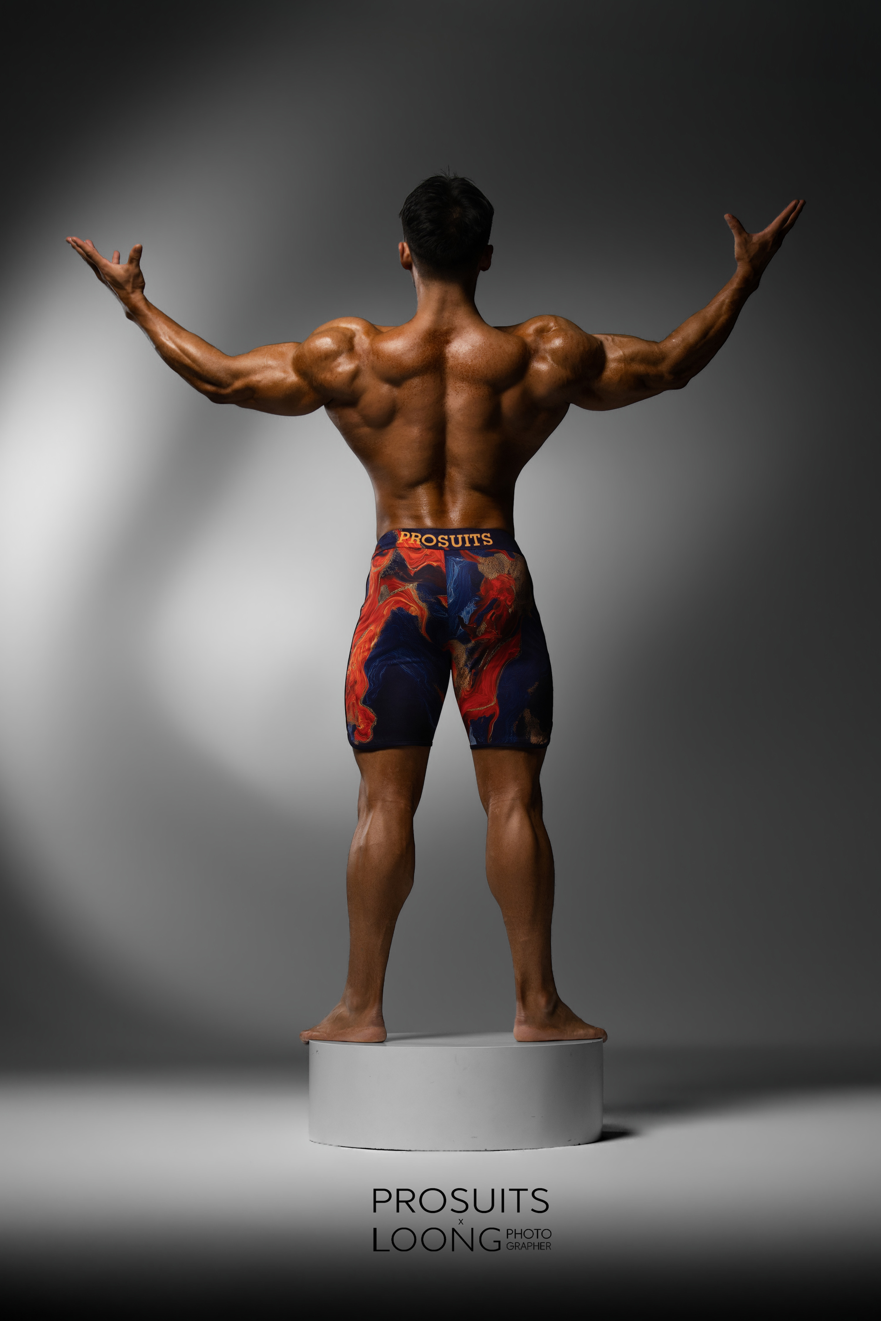 MP194 “Dun-Huang” Boardshorts SML for Men's Physique ProSuits Heng Zhao