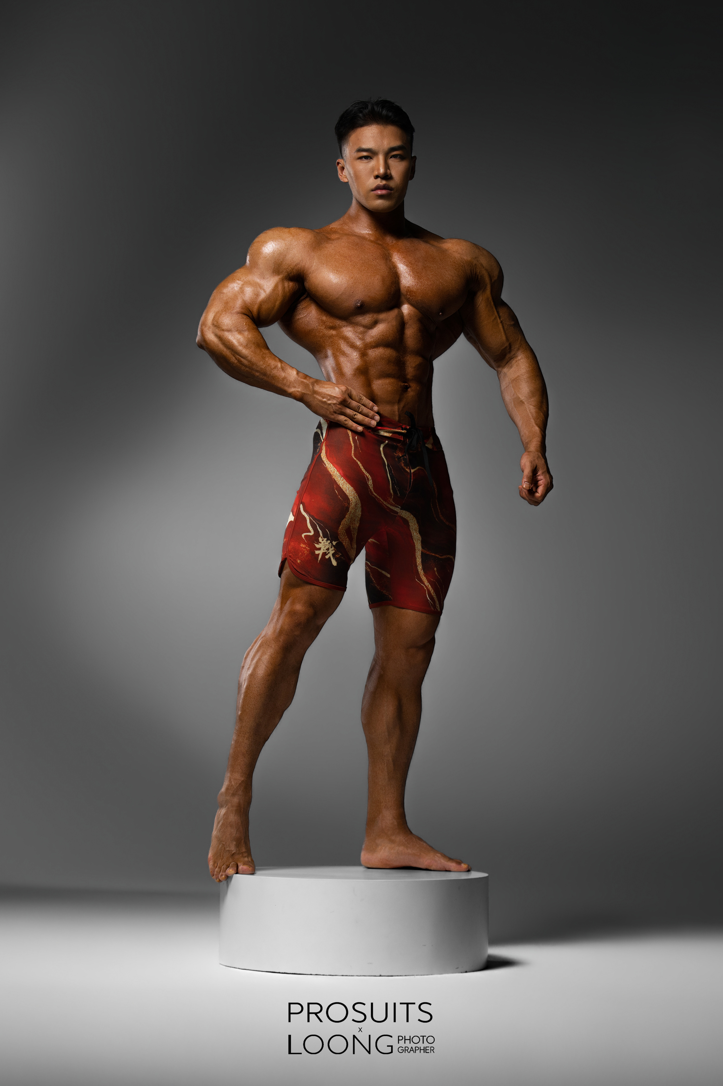 MP191 "Sand & Marble" Boardshorts SML for Men's Physique ProSuits Rui Liu