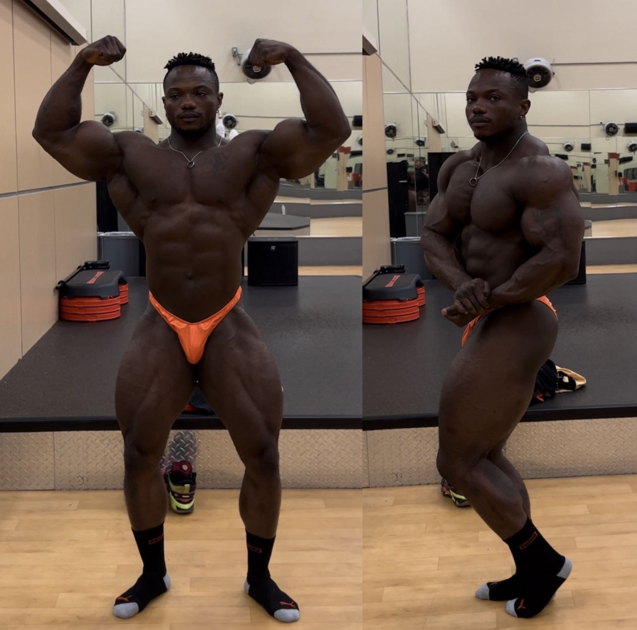 BB-G3 "Naranja" Posing Trunk for Bodybuilding ProSuits Franklyn Audu
