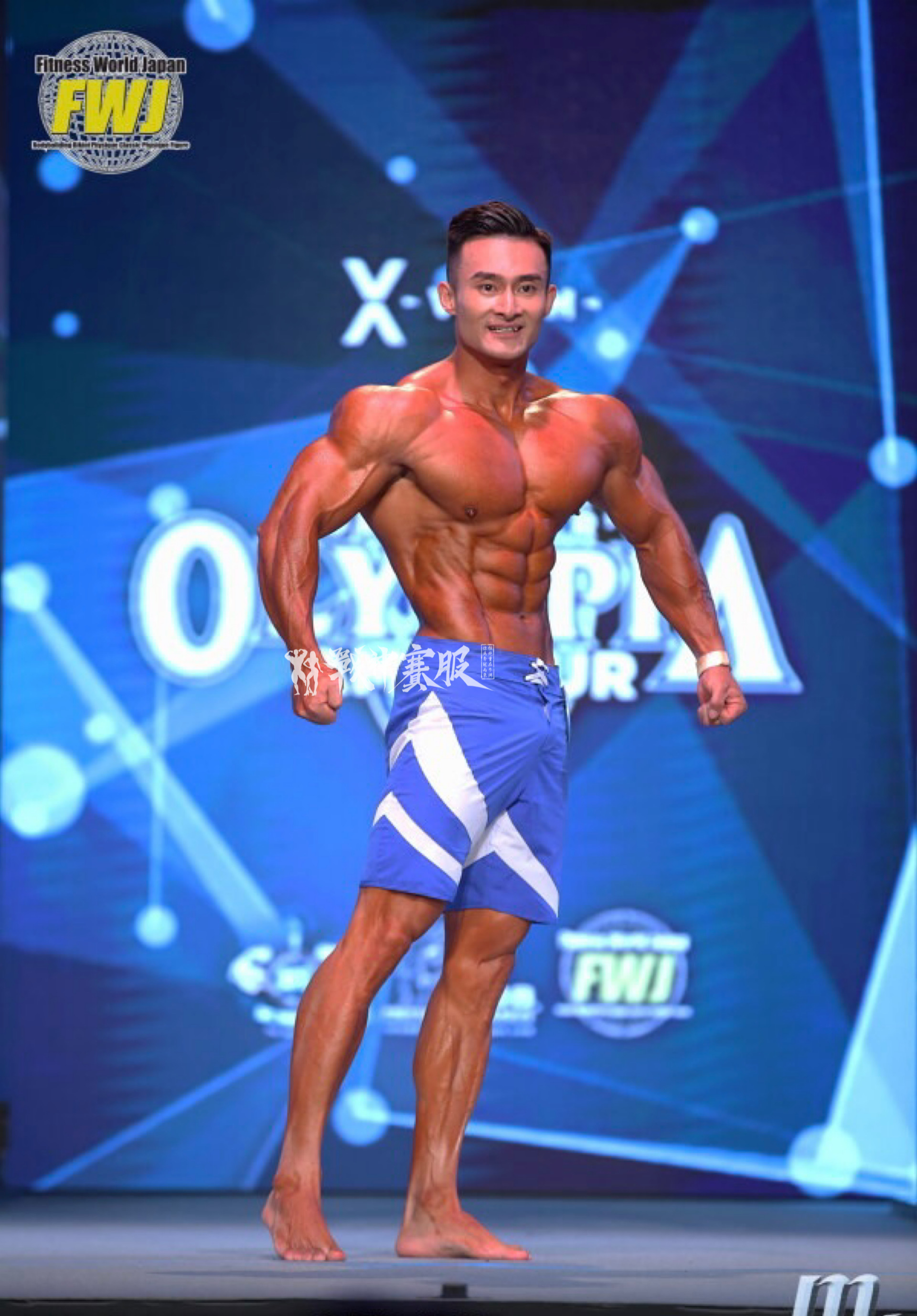 MP145 Boardshorts Custom-Made for Men's Physique ProSuits Bing Han