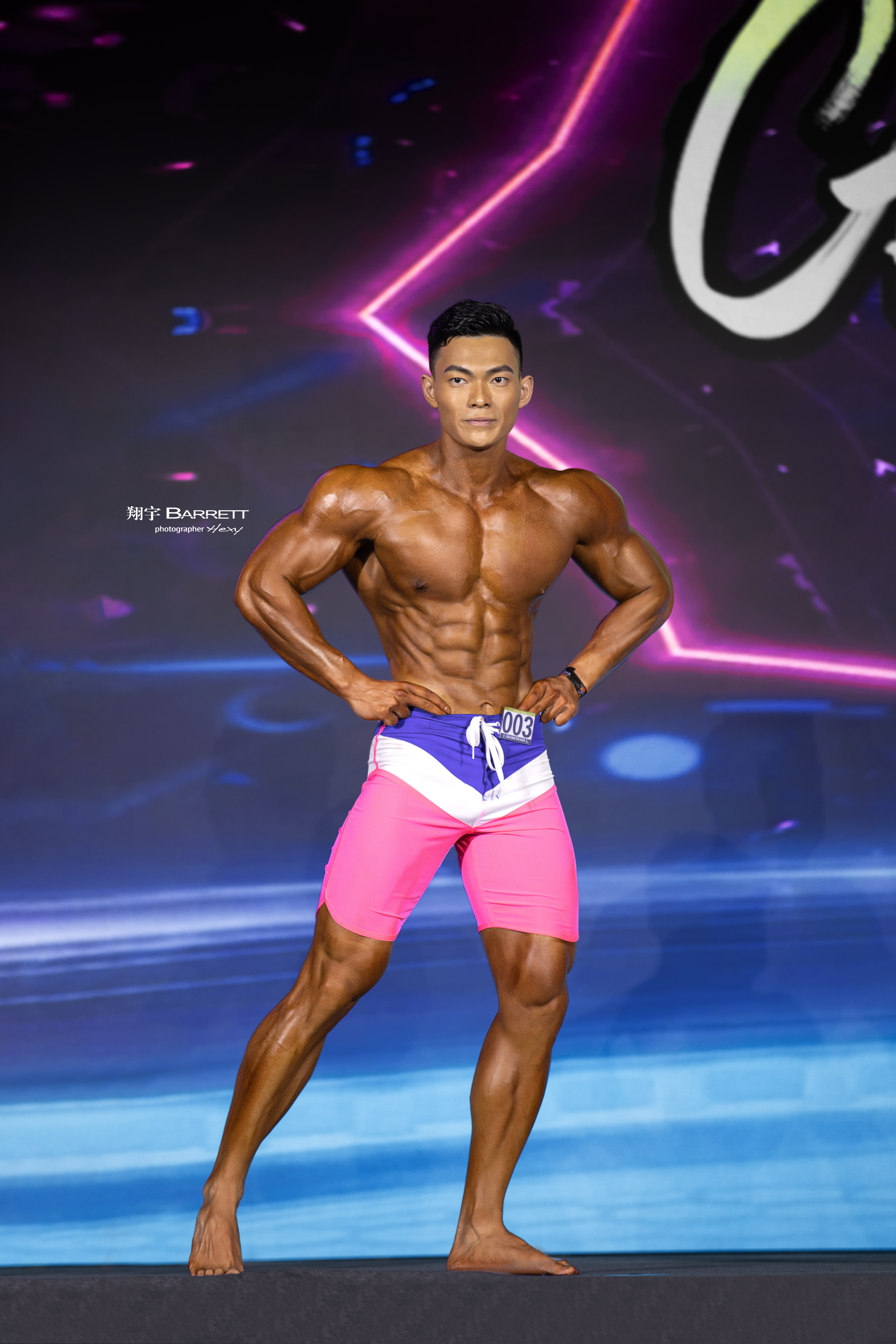 MP141 Boardshorts Custom-Made for Men's Physique ProSuits Chenhe Liu