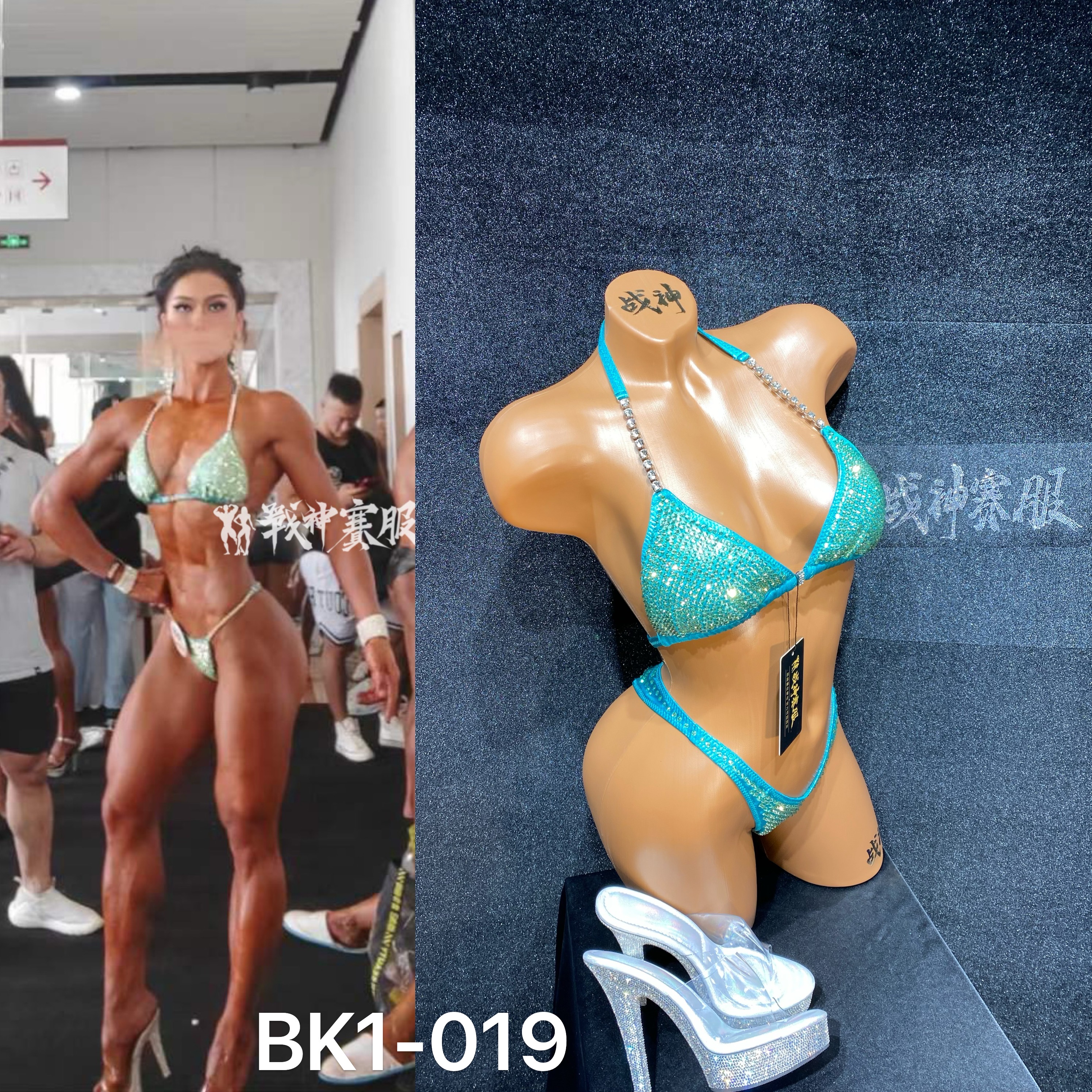 BK1-019 Competition Bikini Custom-Made for Bikini and Wellness ProSuits Xinyan Huang