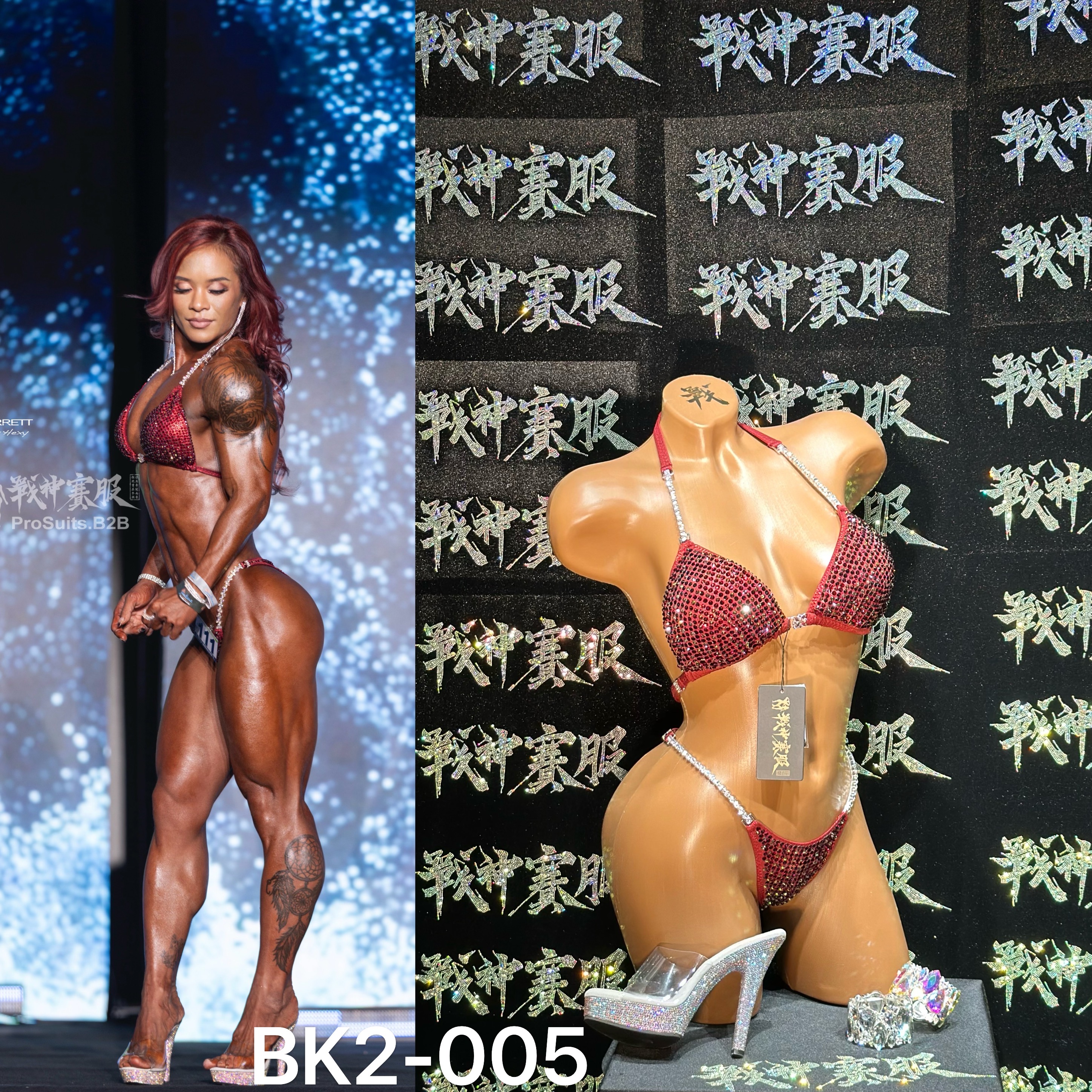 BK2-005 Competition Bikini Custom-Made for Bikini and Wellness ProSuits