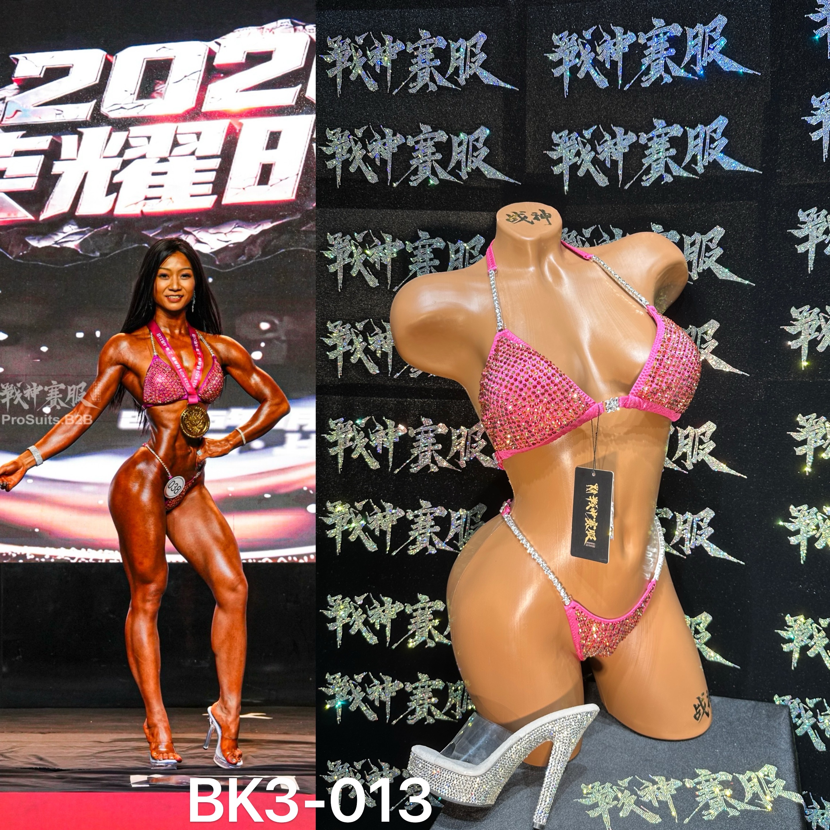 BK3-013 Competition Bikini Custom-Made for Bikini and Wellness by ProSuits