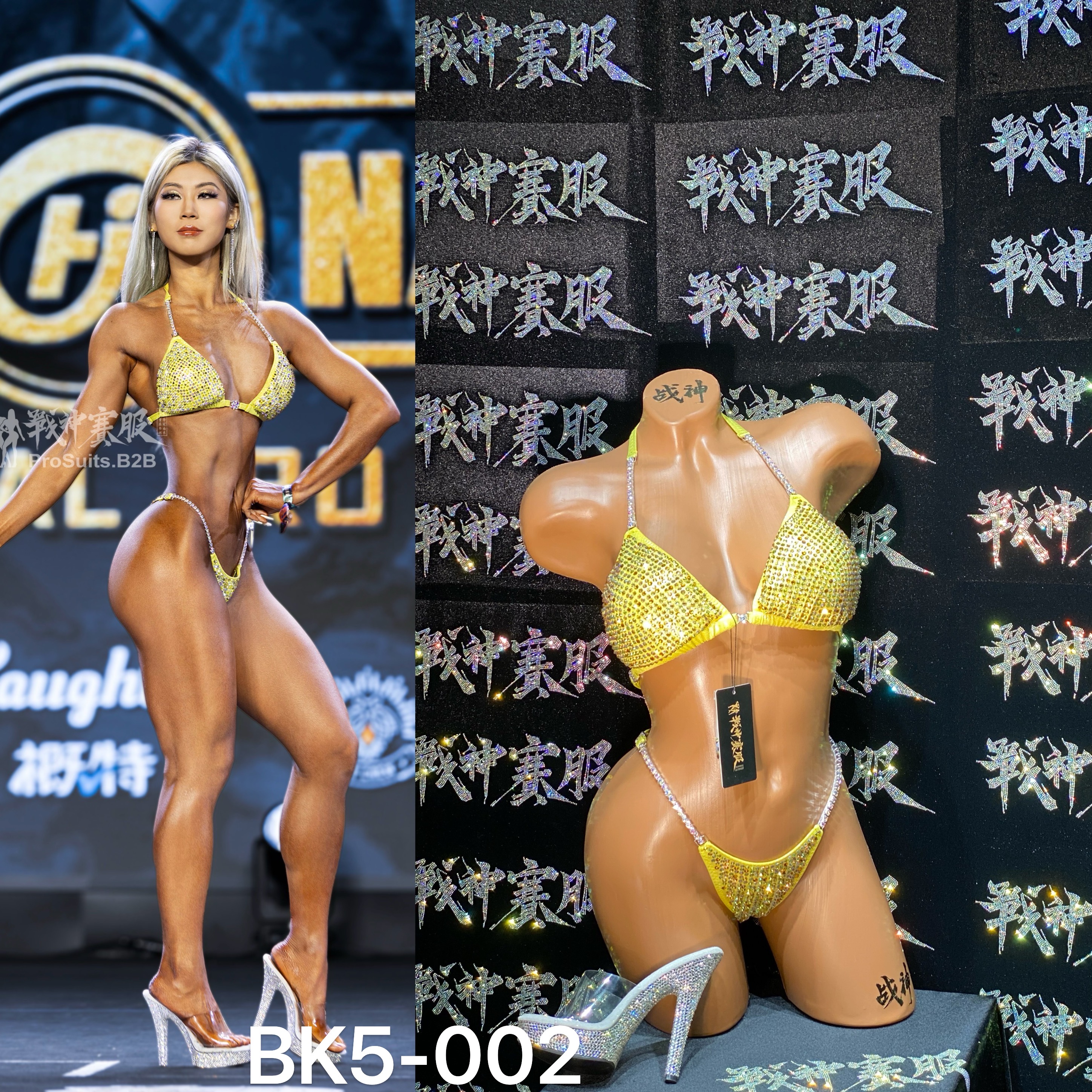 BK5-002 Competition Bikini Custom-Made for Bikini and Wellness by ProSuits Yu Zhang