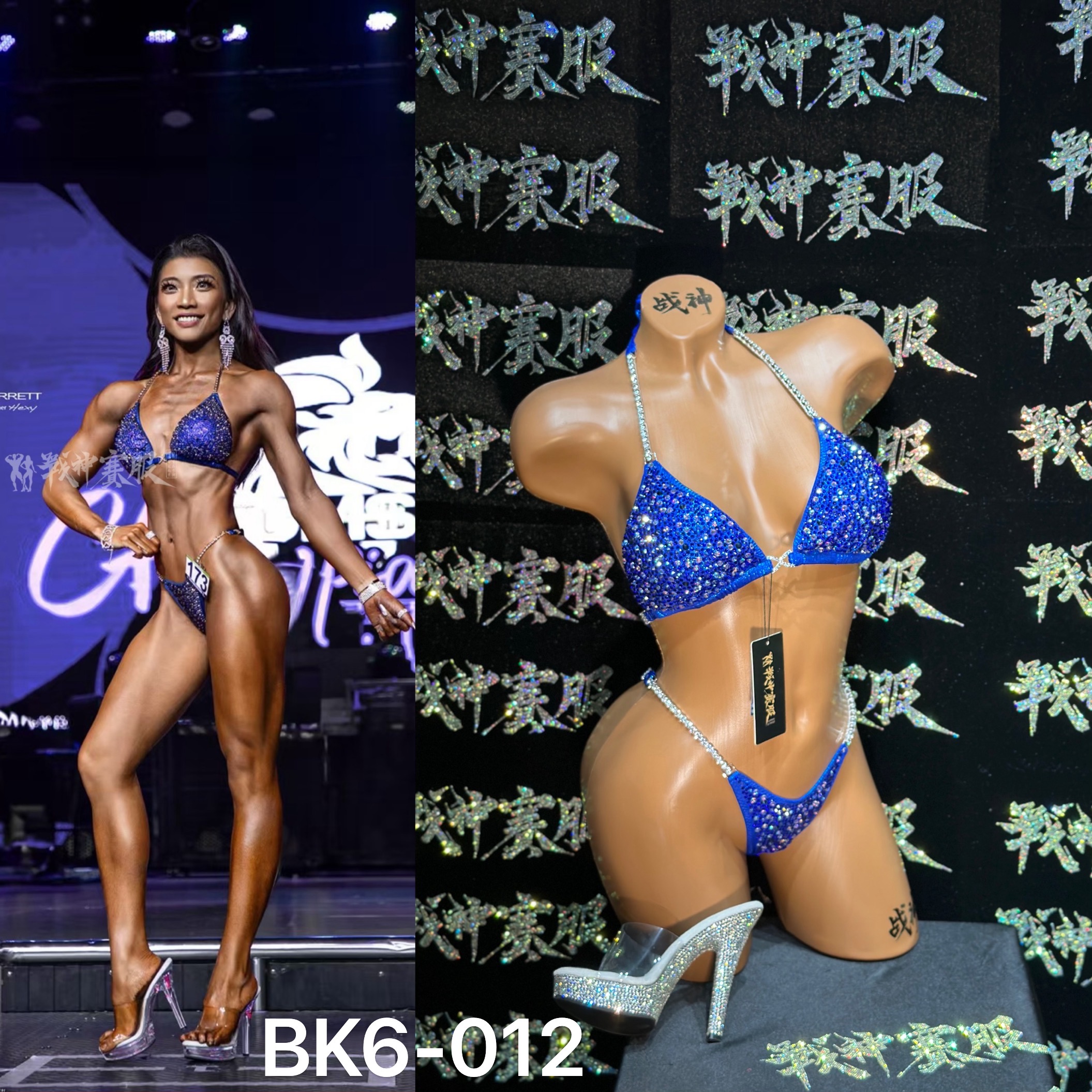 BK6-011 Competition Bikini Custom-Made for Bikini and Wellness ProSuits