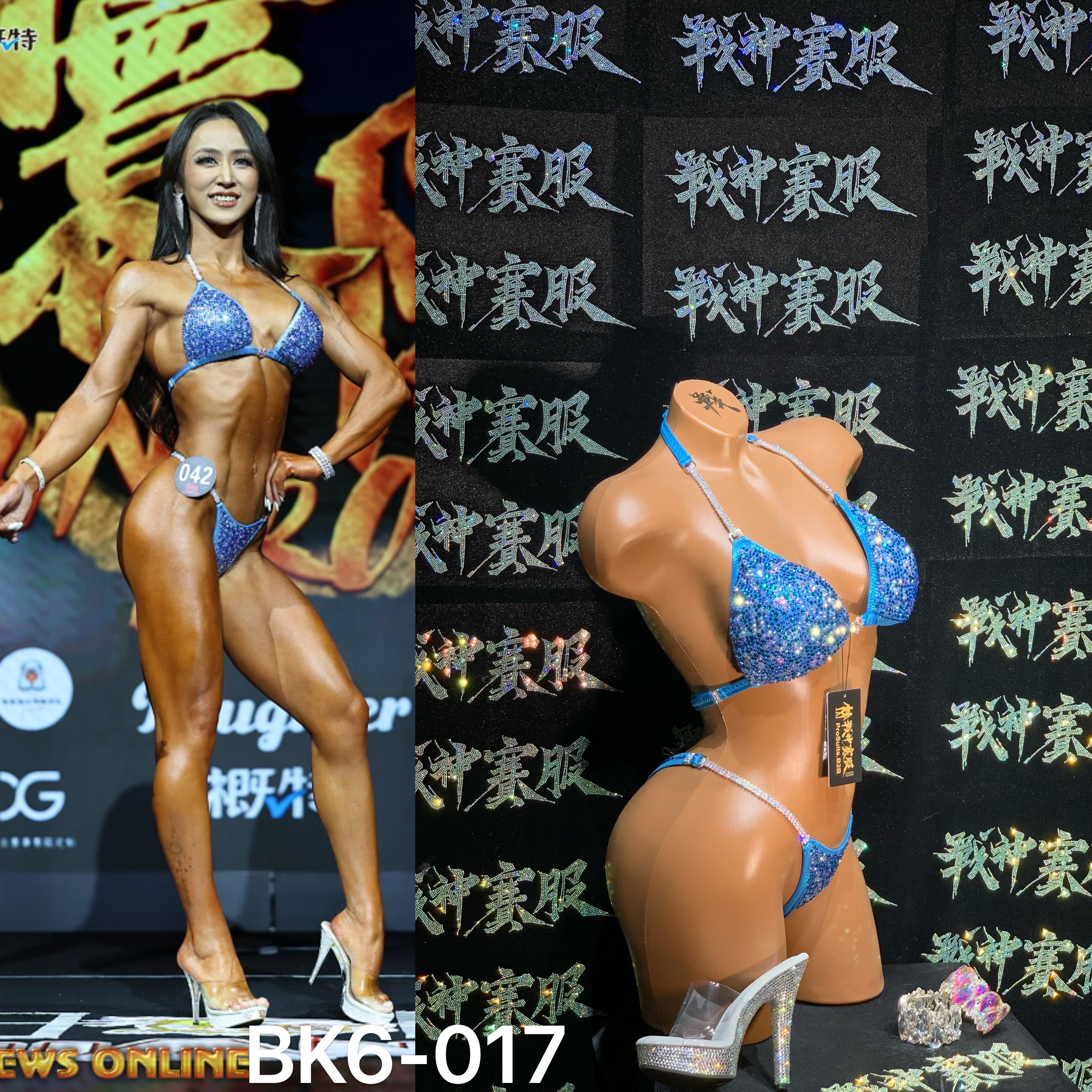 BK6-017 Competition Bikini Custom-Made for Bikini and Wellness by ProSuits Rong Zou