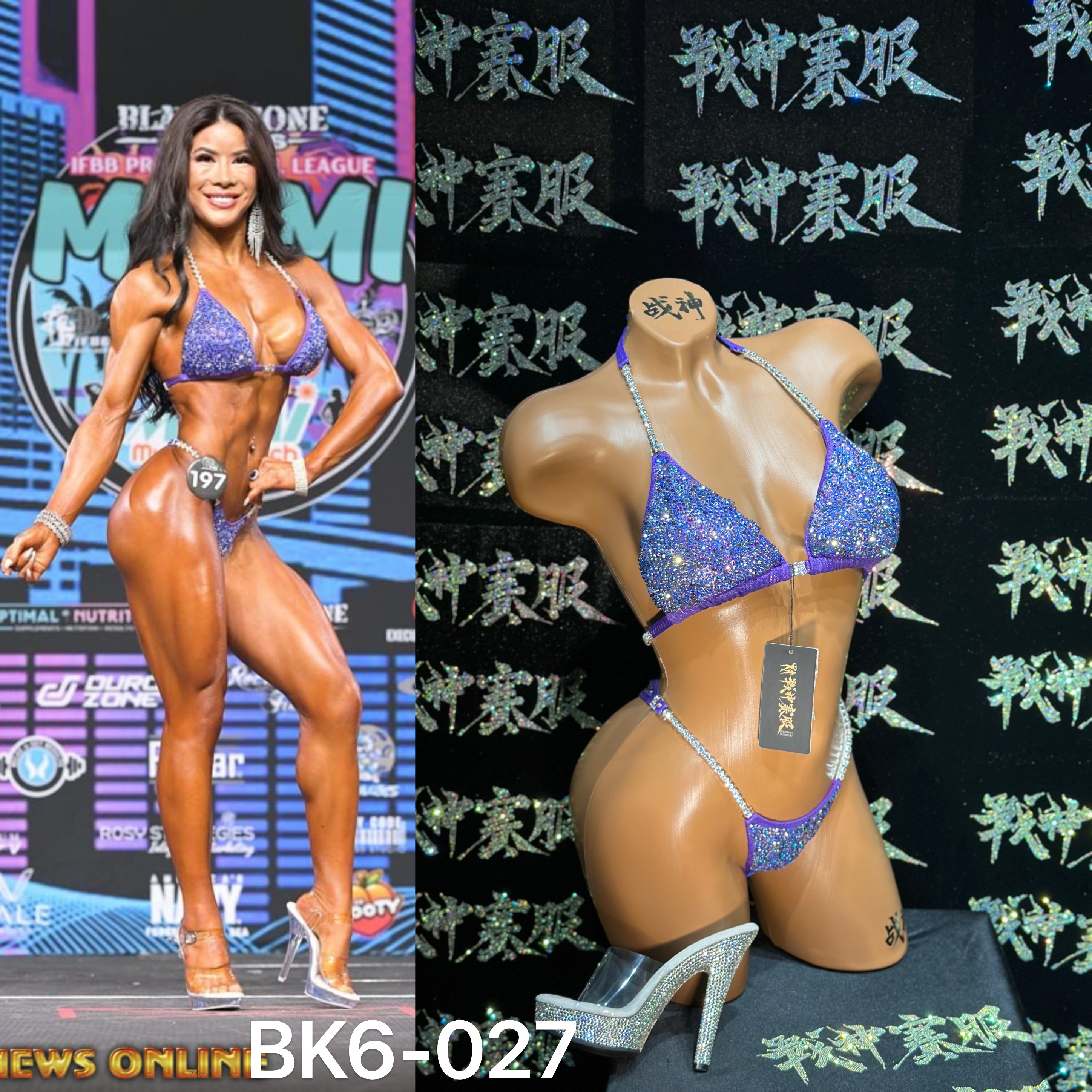 BK6-027 Competition Bikini Custom-Made for Bikini and Wellness ProSuits