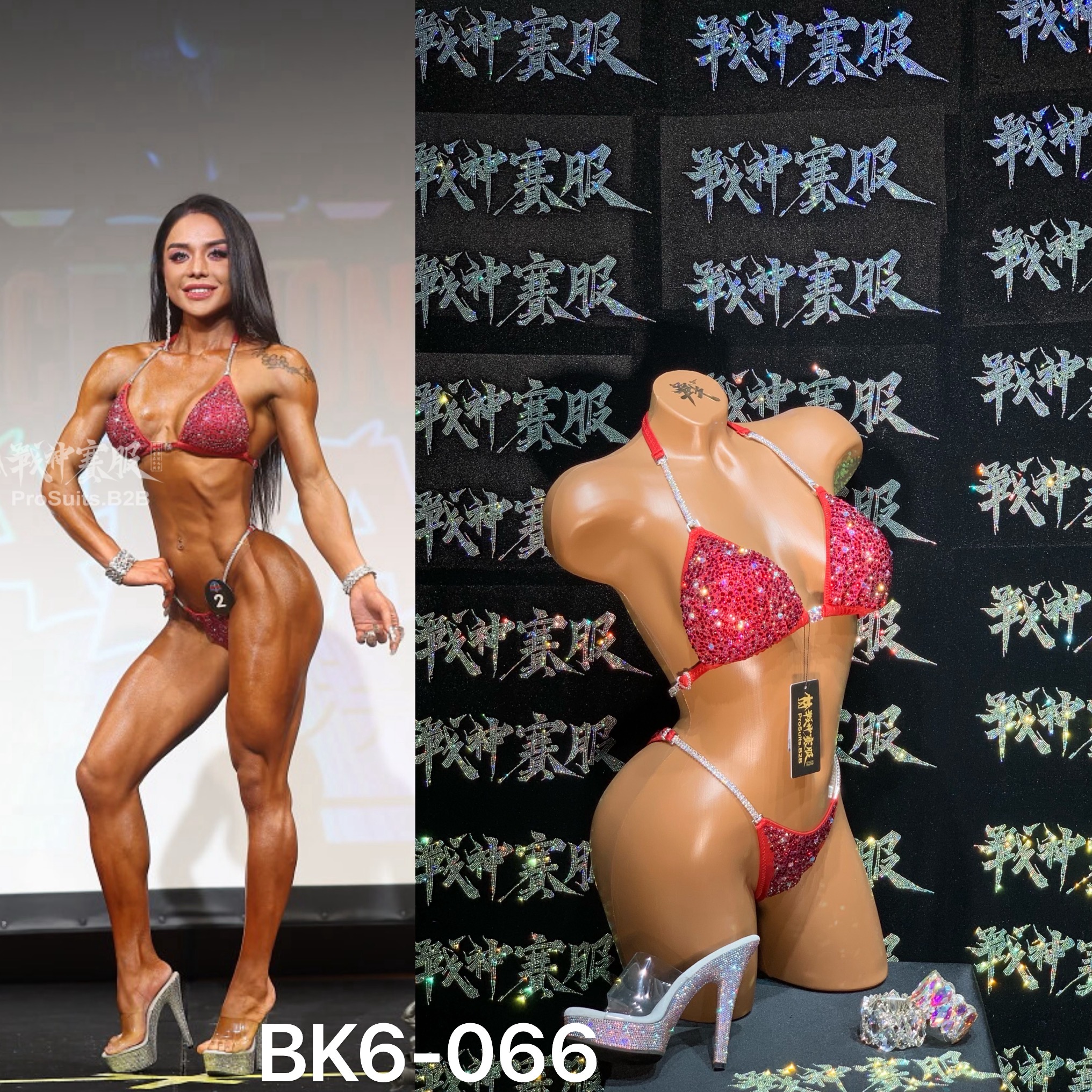 BK6-066 Competition Bikini Custom-Made for Bikini and Wellness ProSuits Xinyi Chen
