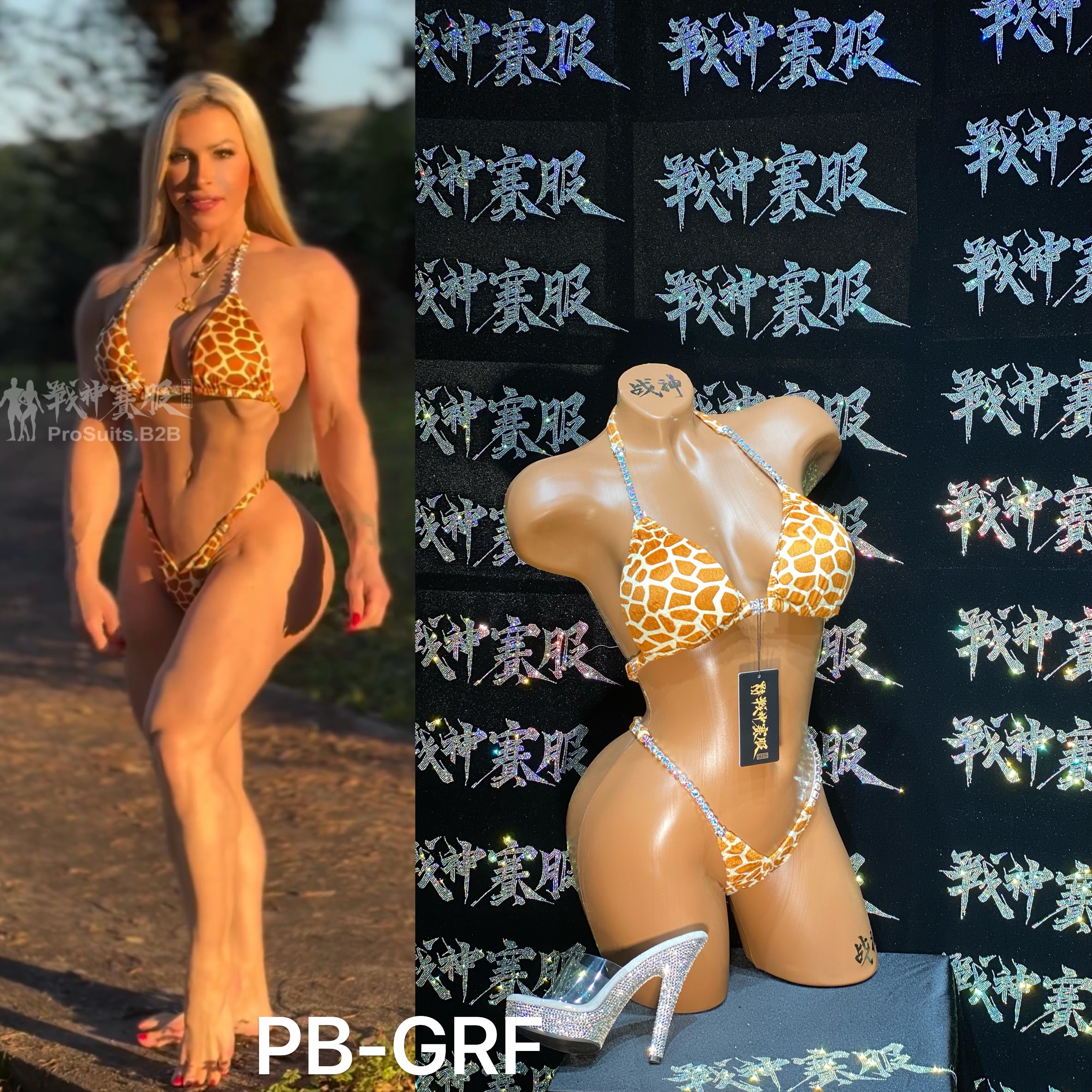 PB-GRF “Giraffe” Posing Bikini Custom-Made ProSuits Anne Freitas