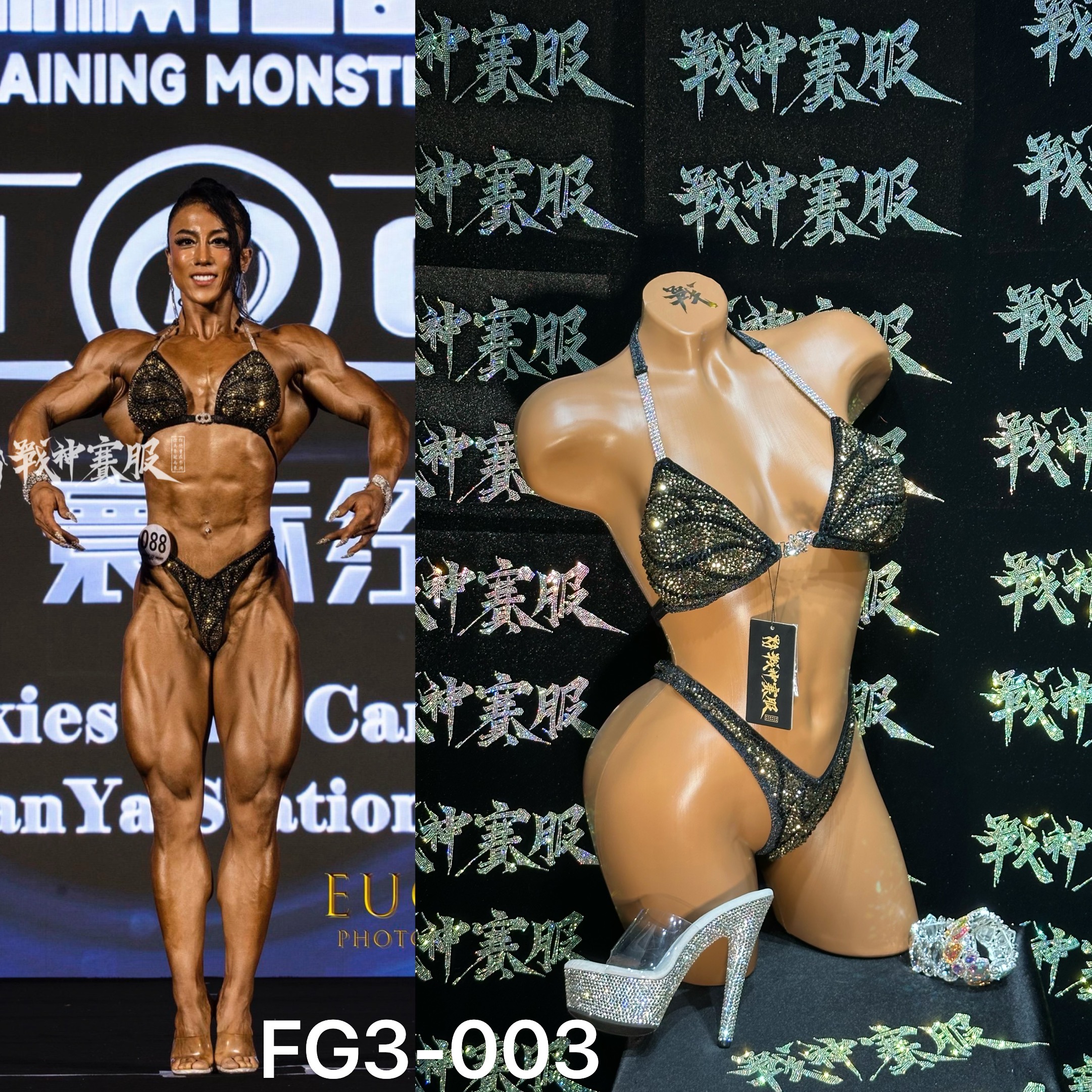 FG3-003 Competition Bikini Custom-Made for Figure/WP/WBB ProSuits Hong Yan