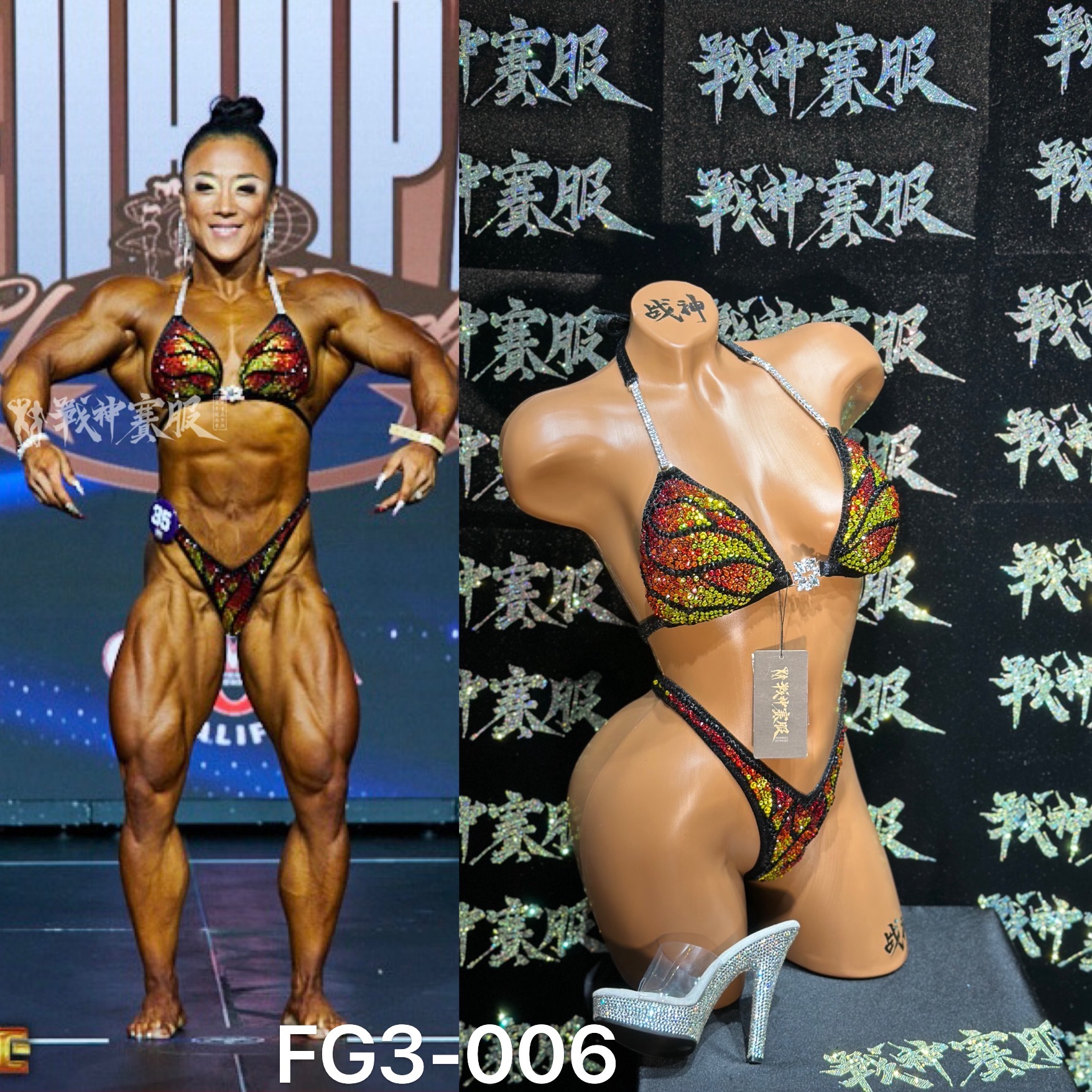 FG3-006 Competition Bikini Custom-Made for Figure/WP/WBB ProSuits Hong Yan
