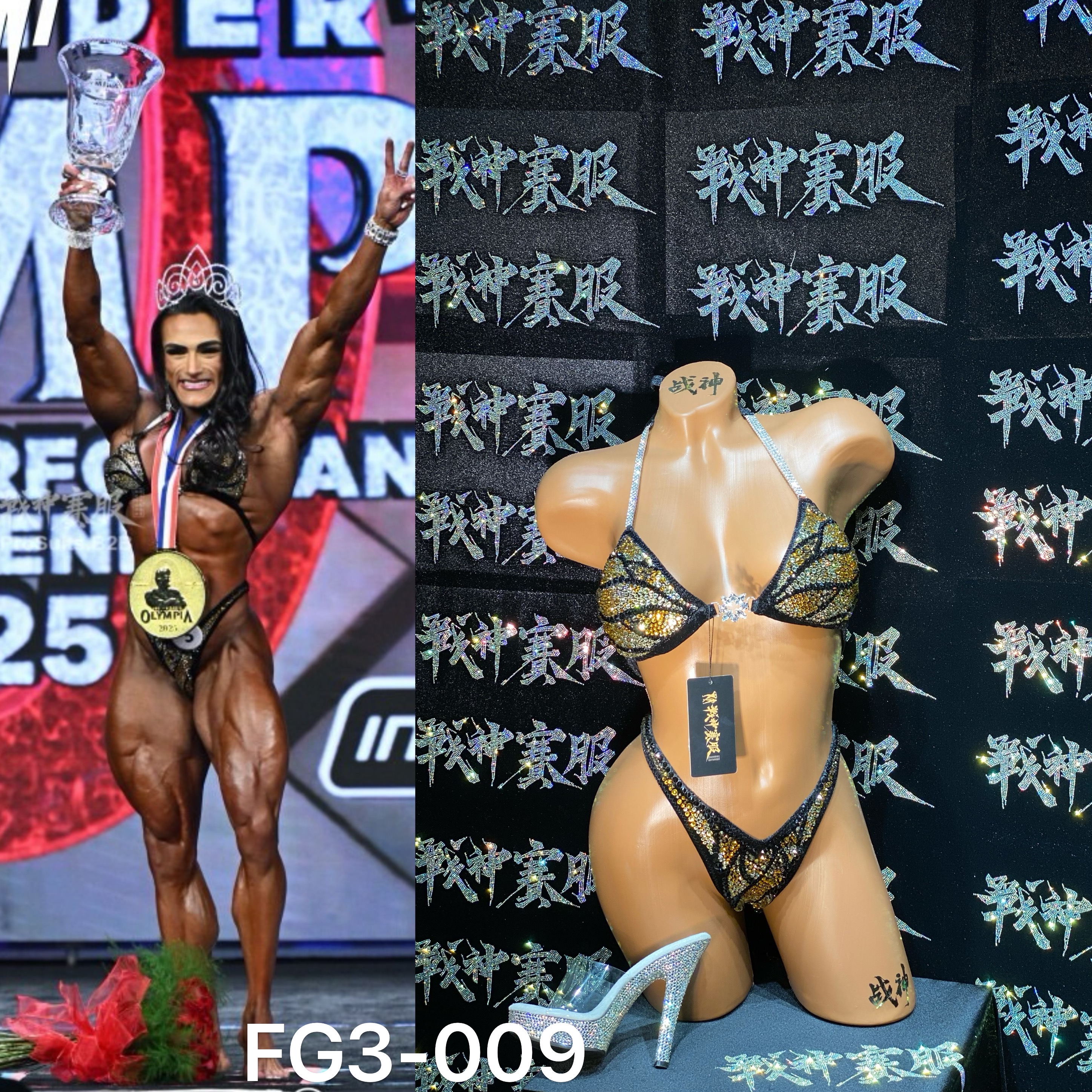FG3-009 Competition Bikini Custom-Made for Figure/WP/WBB ProSuits Natalia Coelho