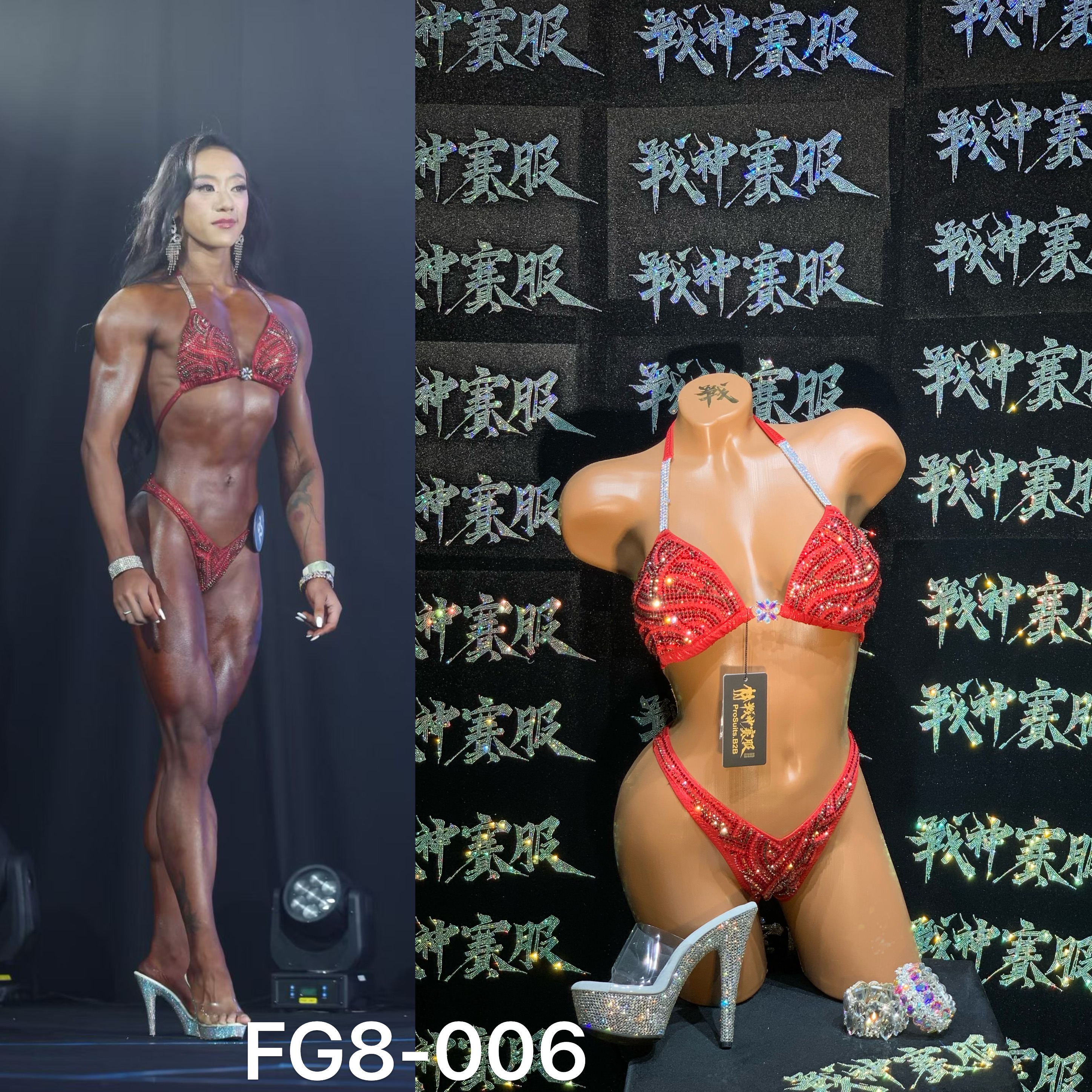 FG8-006 Competition Bikini Custom-Made for Figure/WP/WBB ProSuits Luwen Zhang