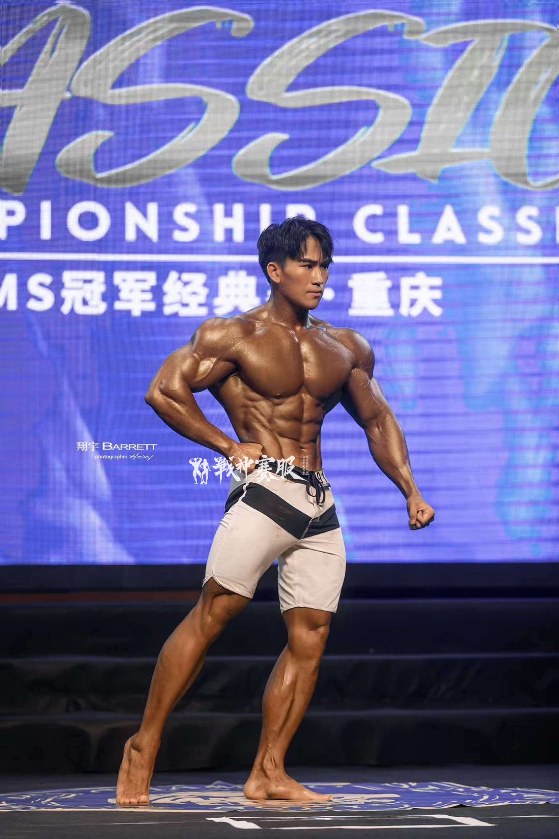MP038 Boardshorts Custom-Made for Men's Physique ProSuits Hao Huang