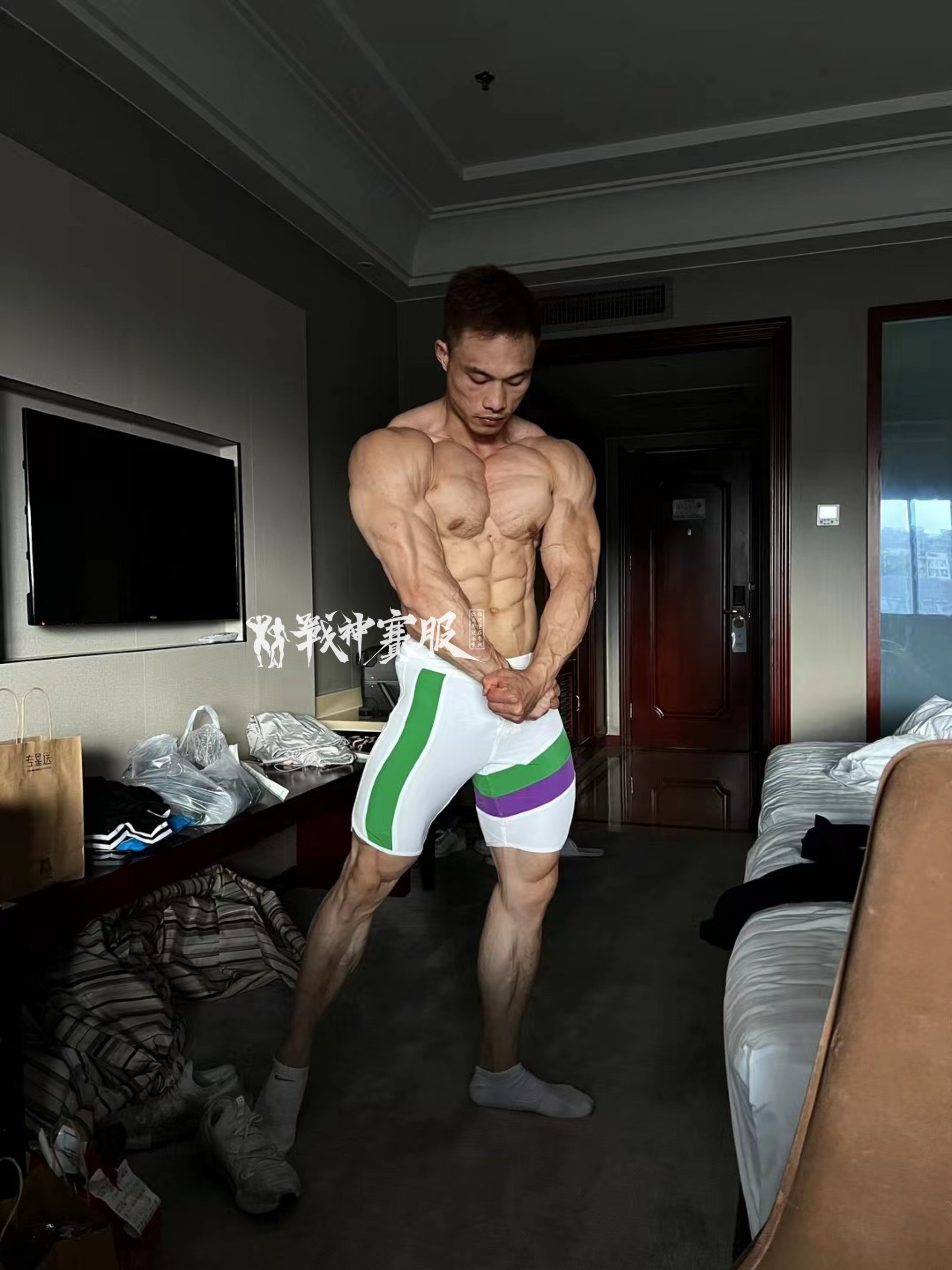MP111 Boardshorts Custom-Made for Men's Physique ProSuits Jie Luo