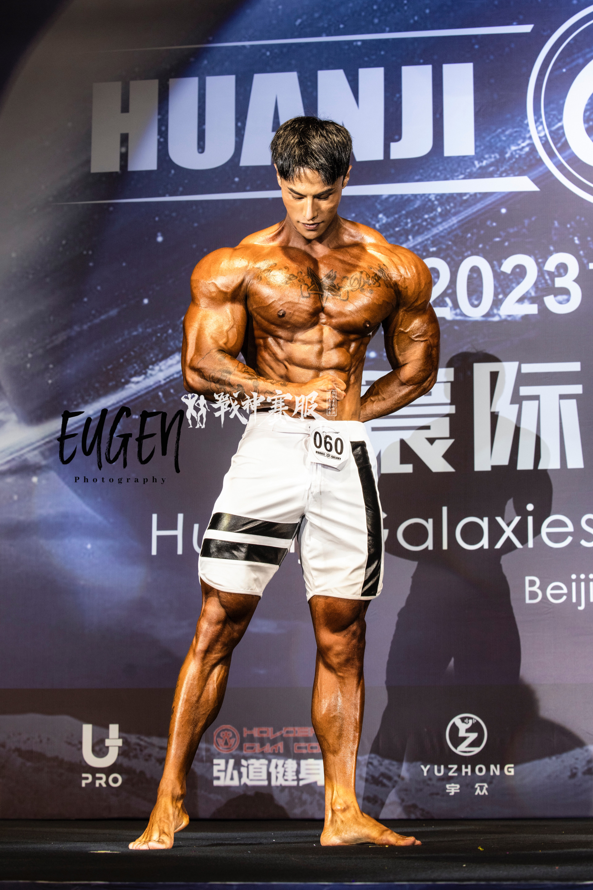 MP007 Boardshorts Custom-Made for Men's Physique ProSuits Yiqu Huang